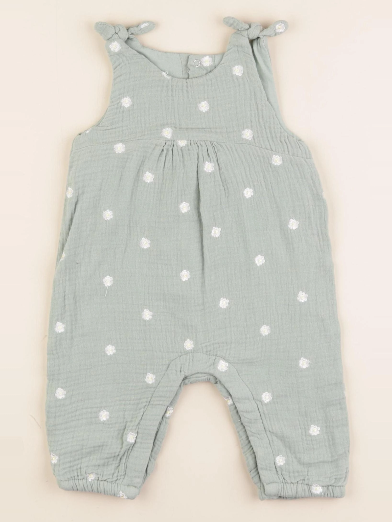 Vertbaudet - combinaison doublé vert - 9 mois