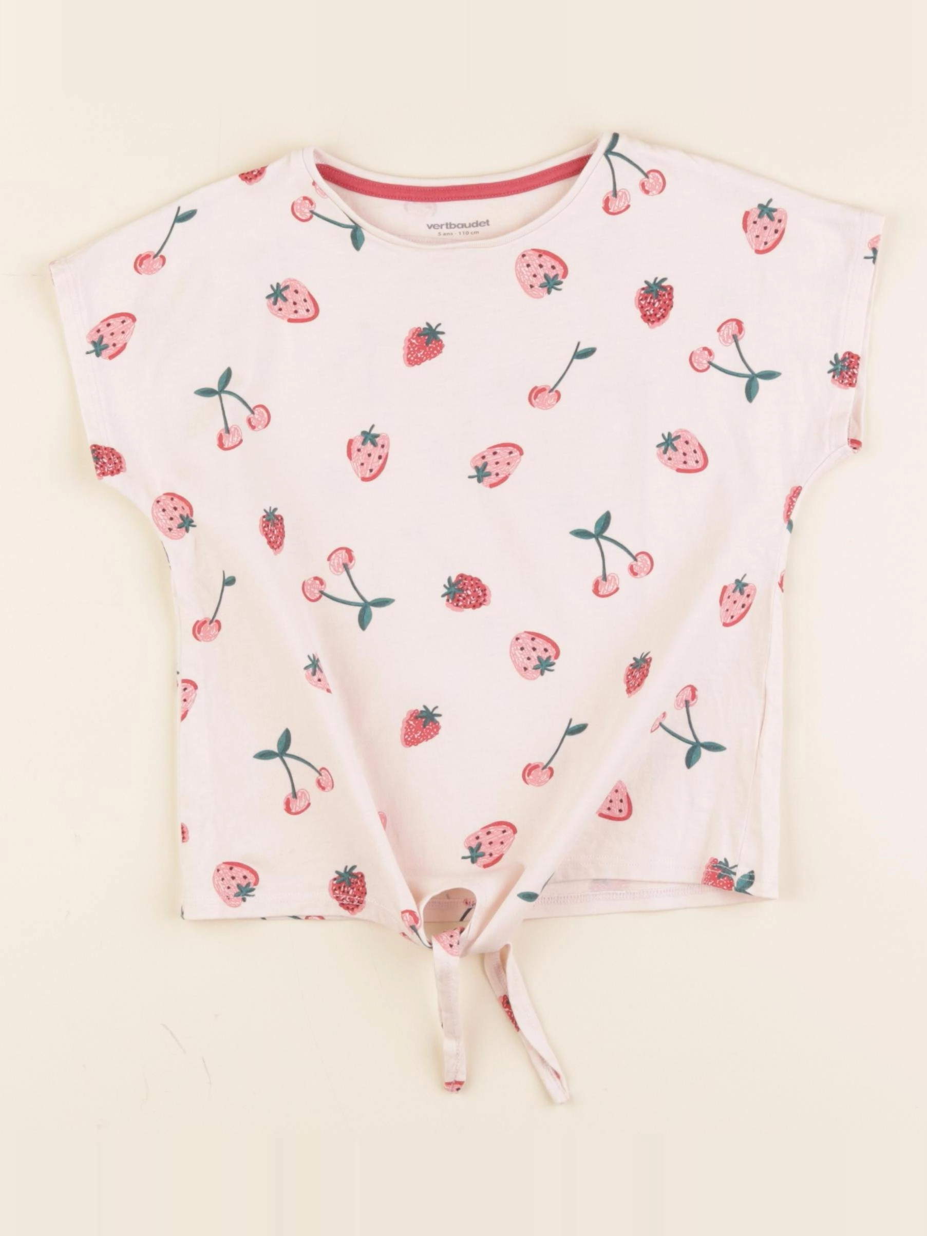 Vertbaudet - tee-shirt rose - 5 ans