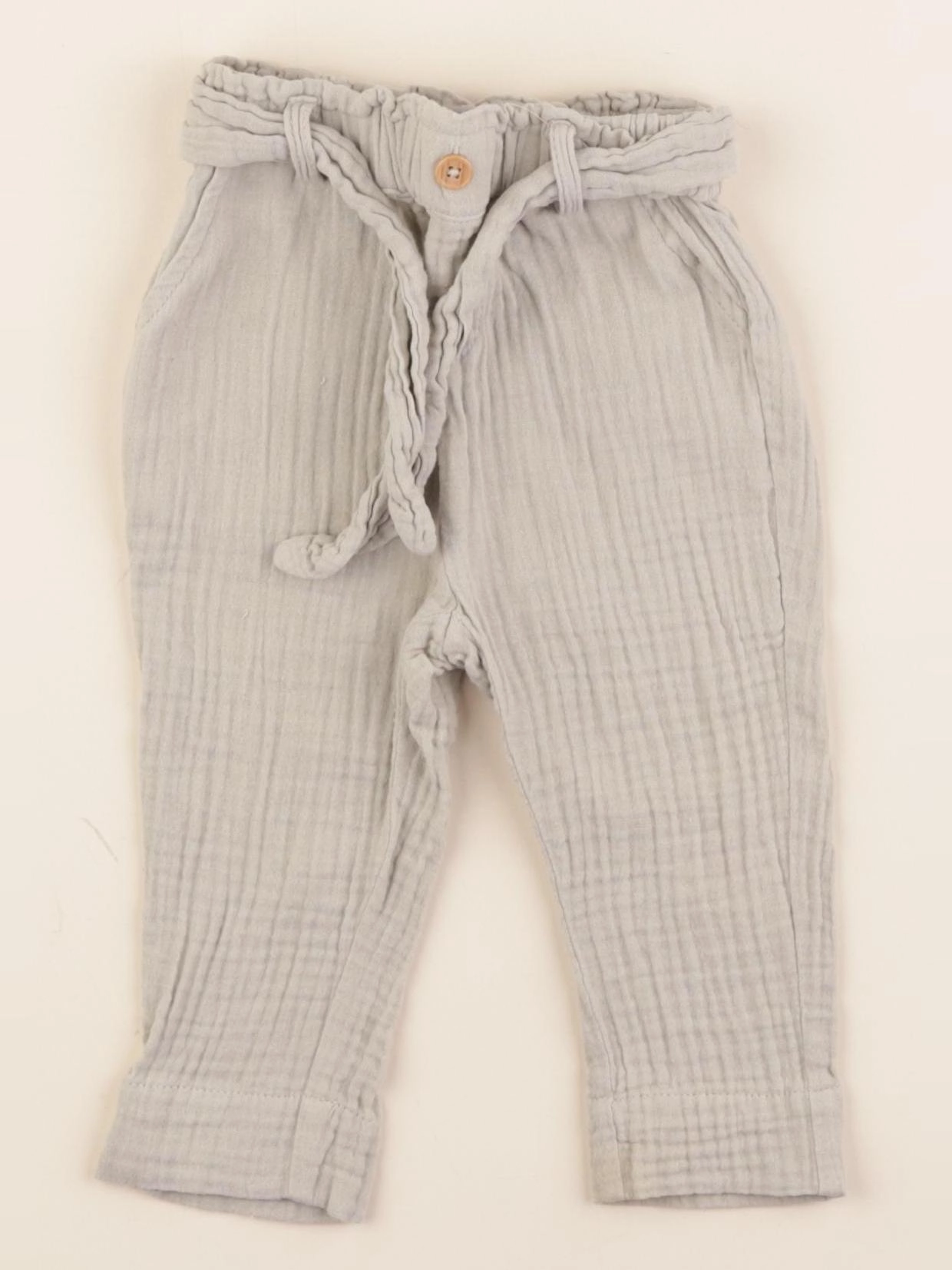 Vertbaudet - pantalon vert - 6 mois