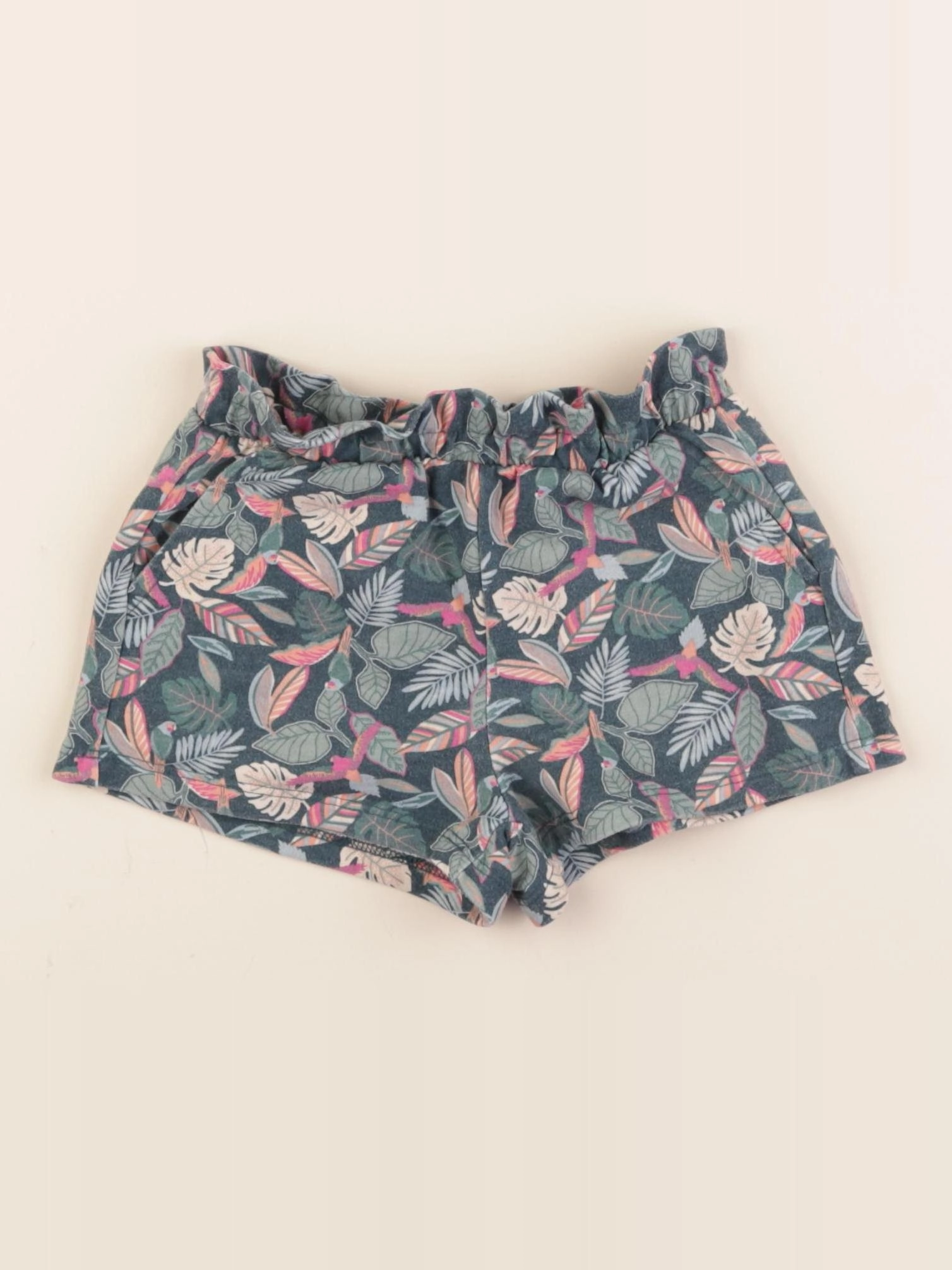 Vertbaudet - short vert, rose - 3 ans