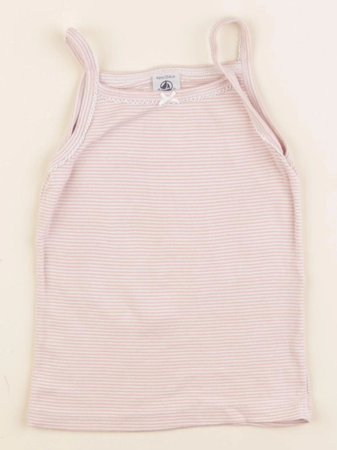 Petit Bateau - maillot de corps rose - 4 ans