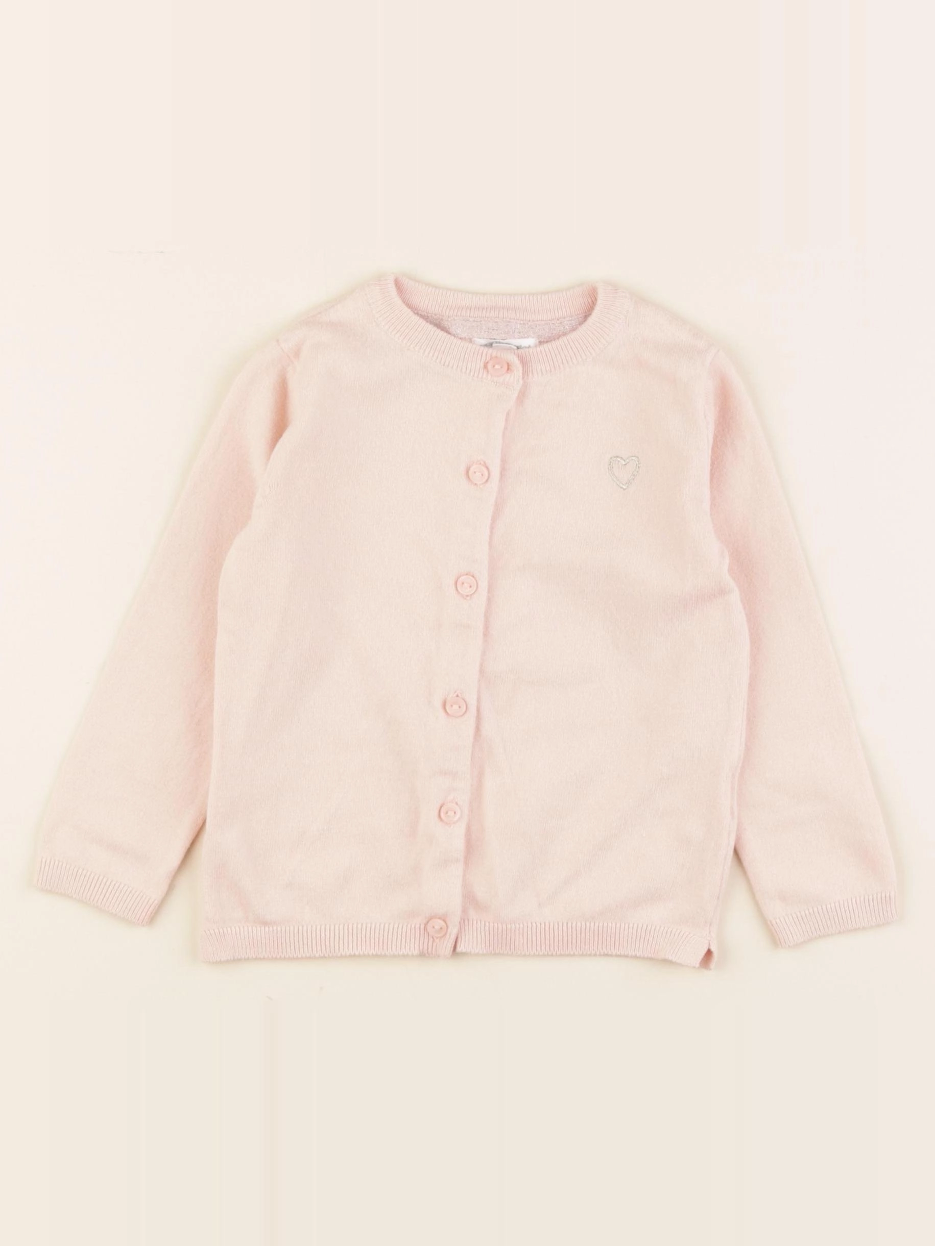 Vertbaudet - gilet rose - 3 ans