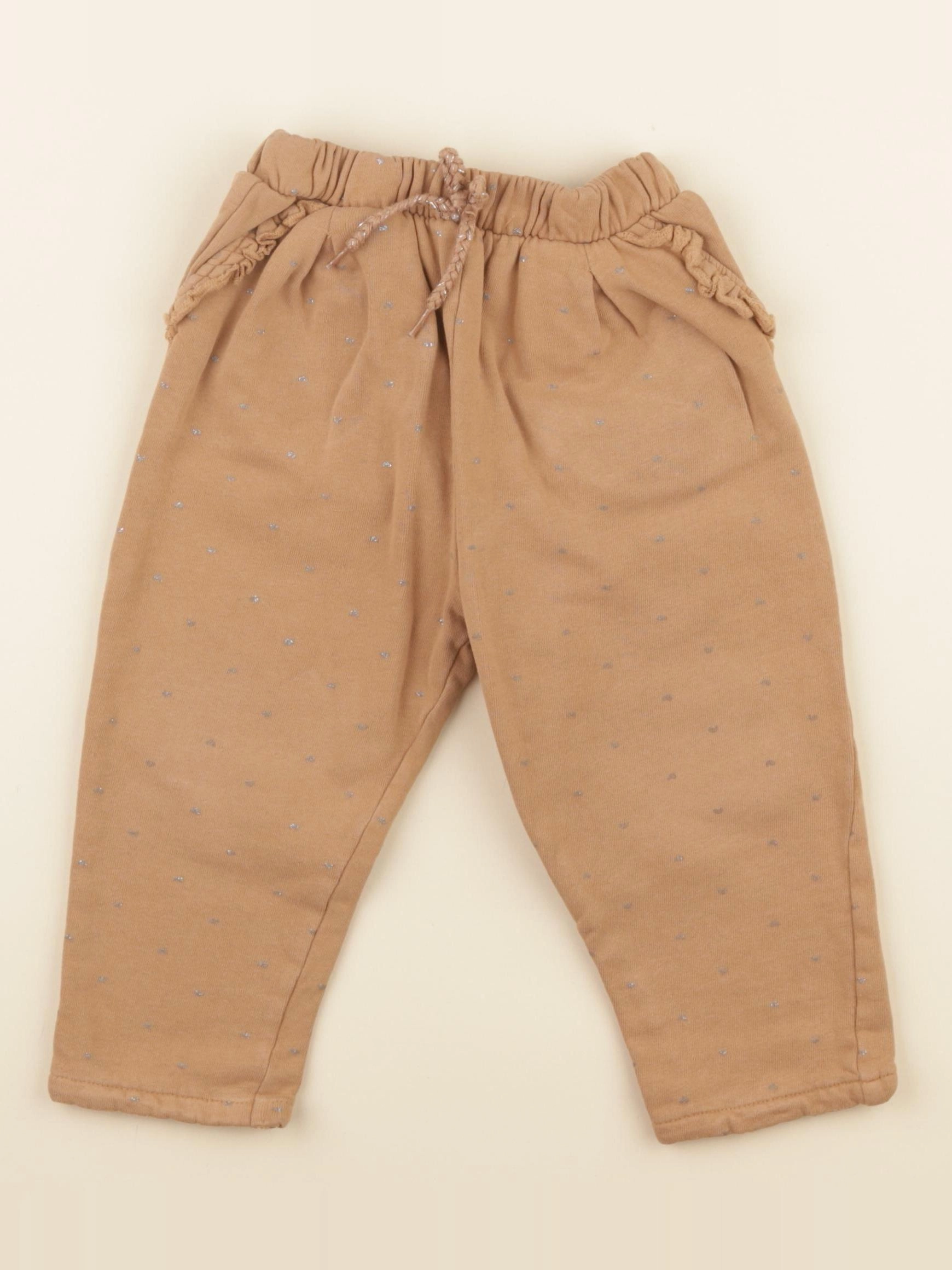 Vertbaudet - jogging marron, argent - 36 mois