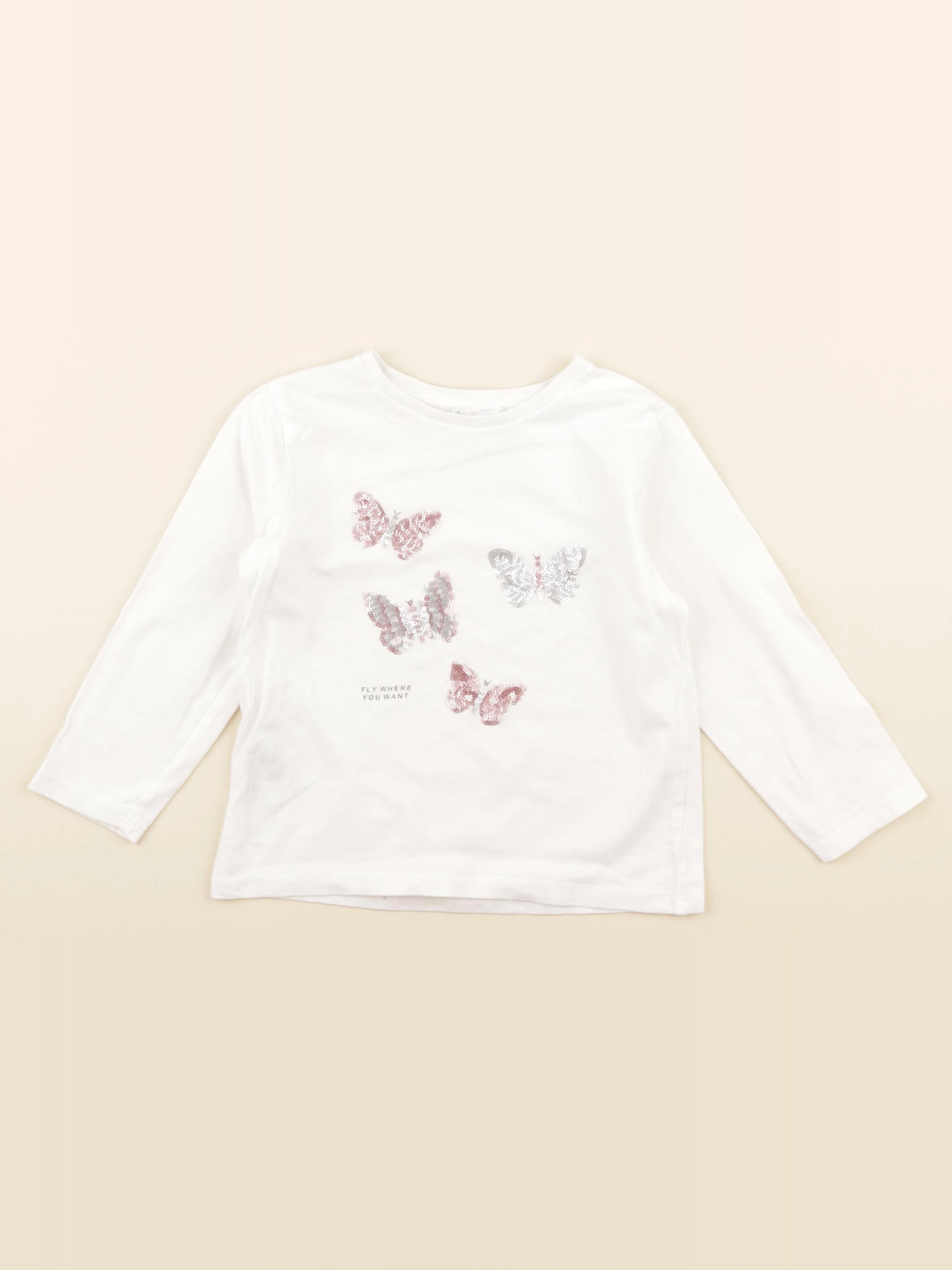 Mango - tee-shirt blanc - 2/3 ans