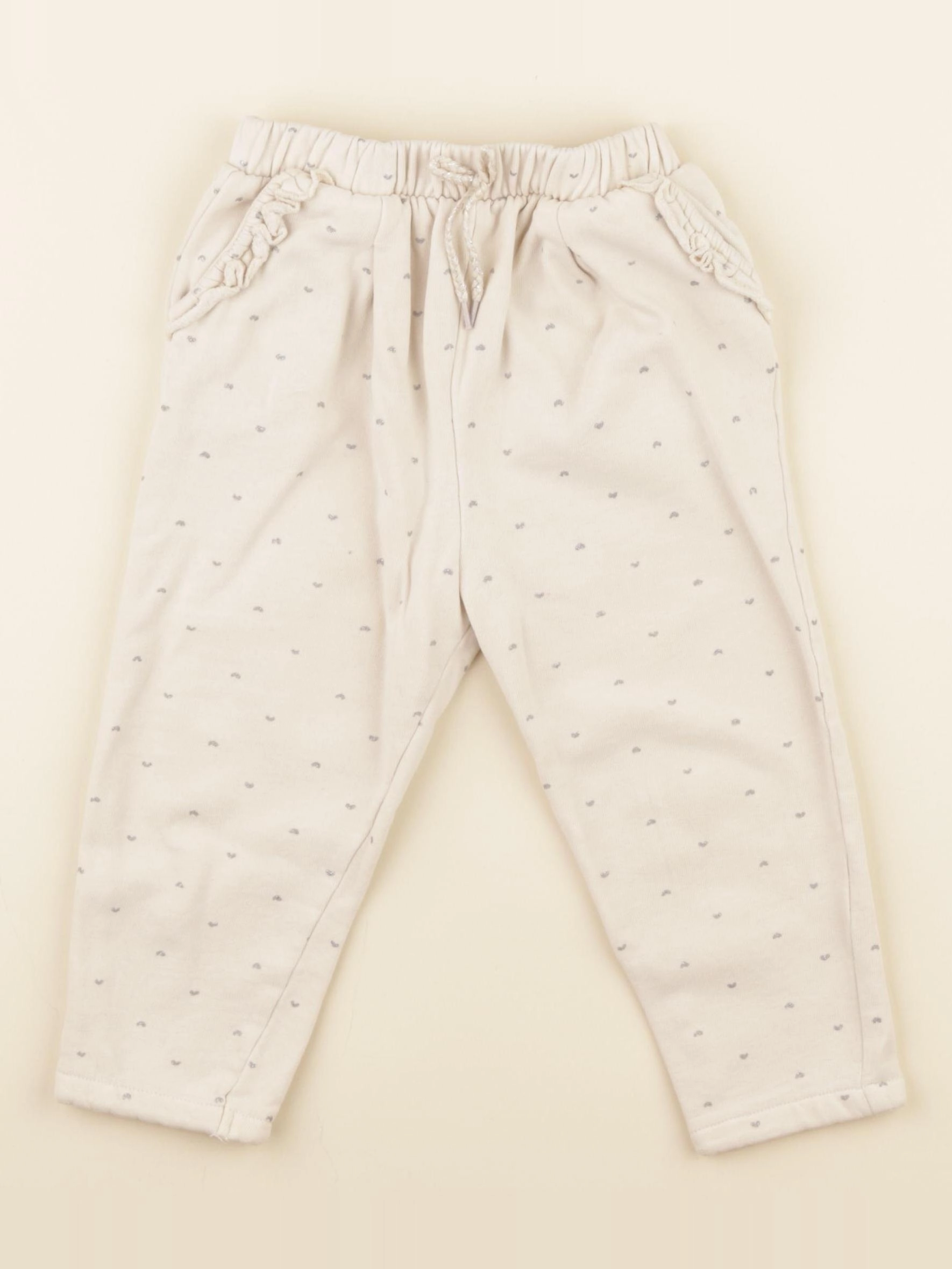 Vertbaudet - pantalon beige, argent - 36 mois