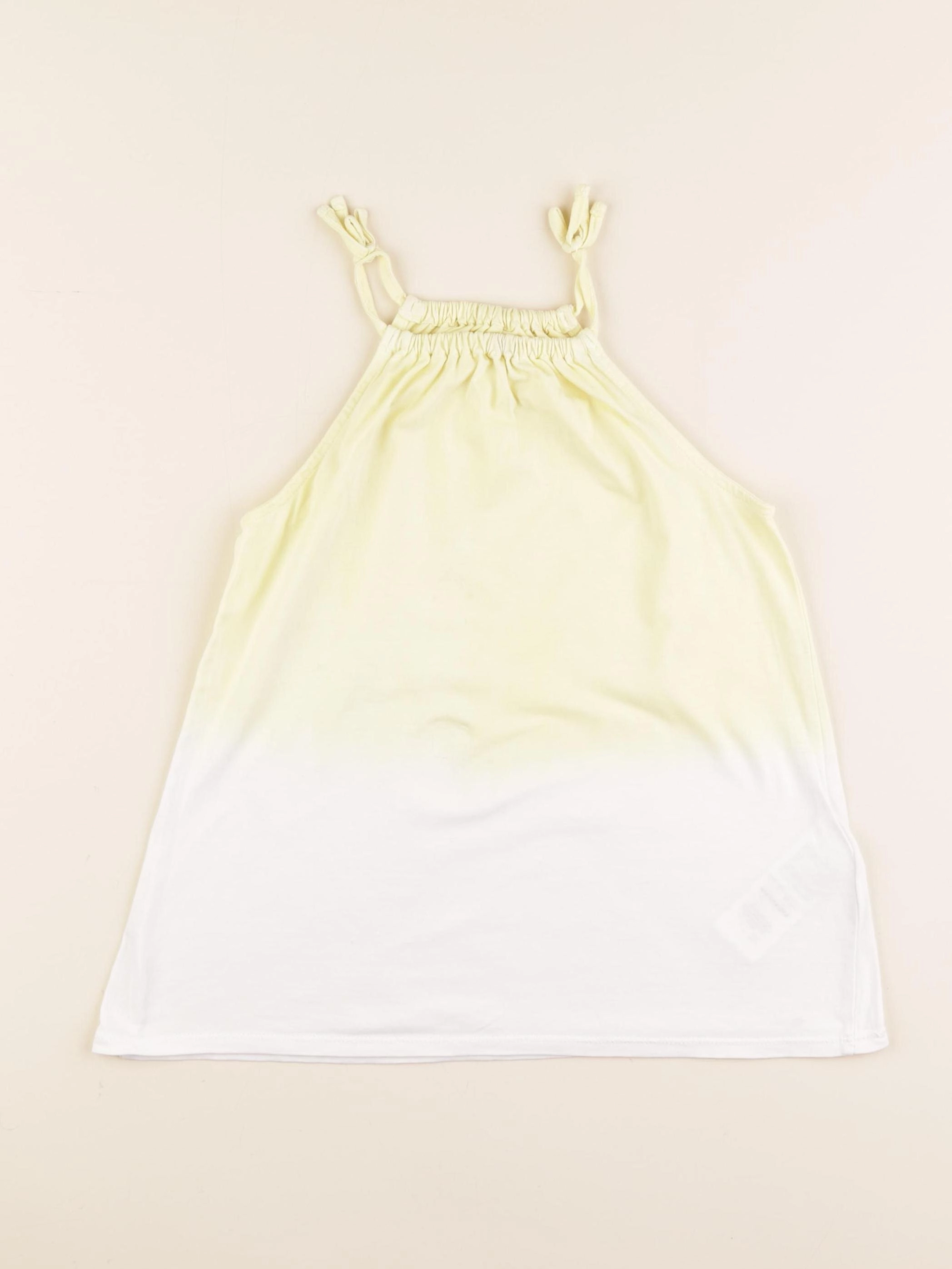 Vertbaudet - robe blanc, jaune - 8 ans