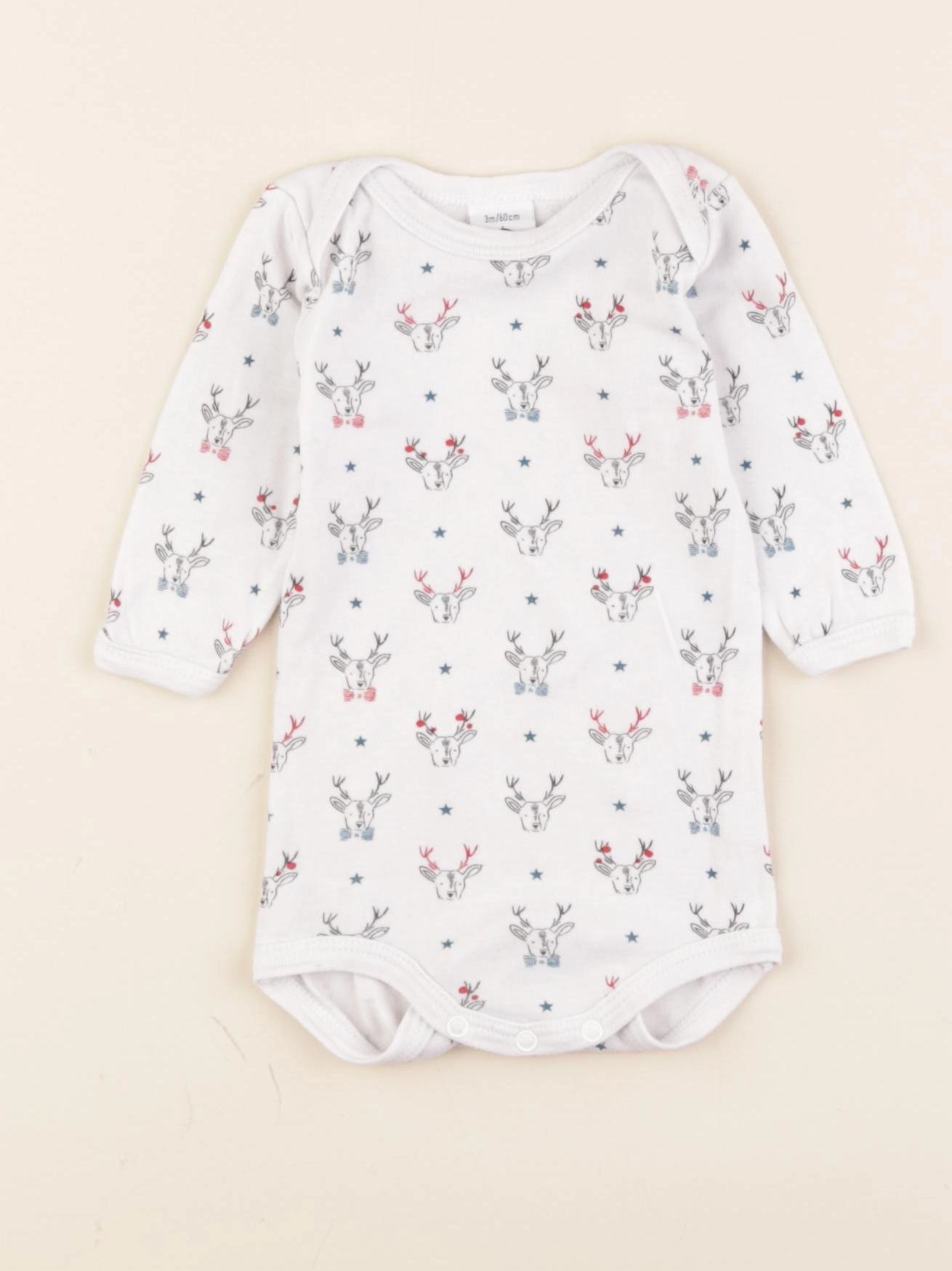 Petit Bateau - body blanc - 3 mois