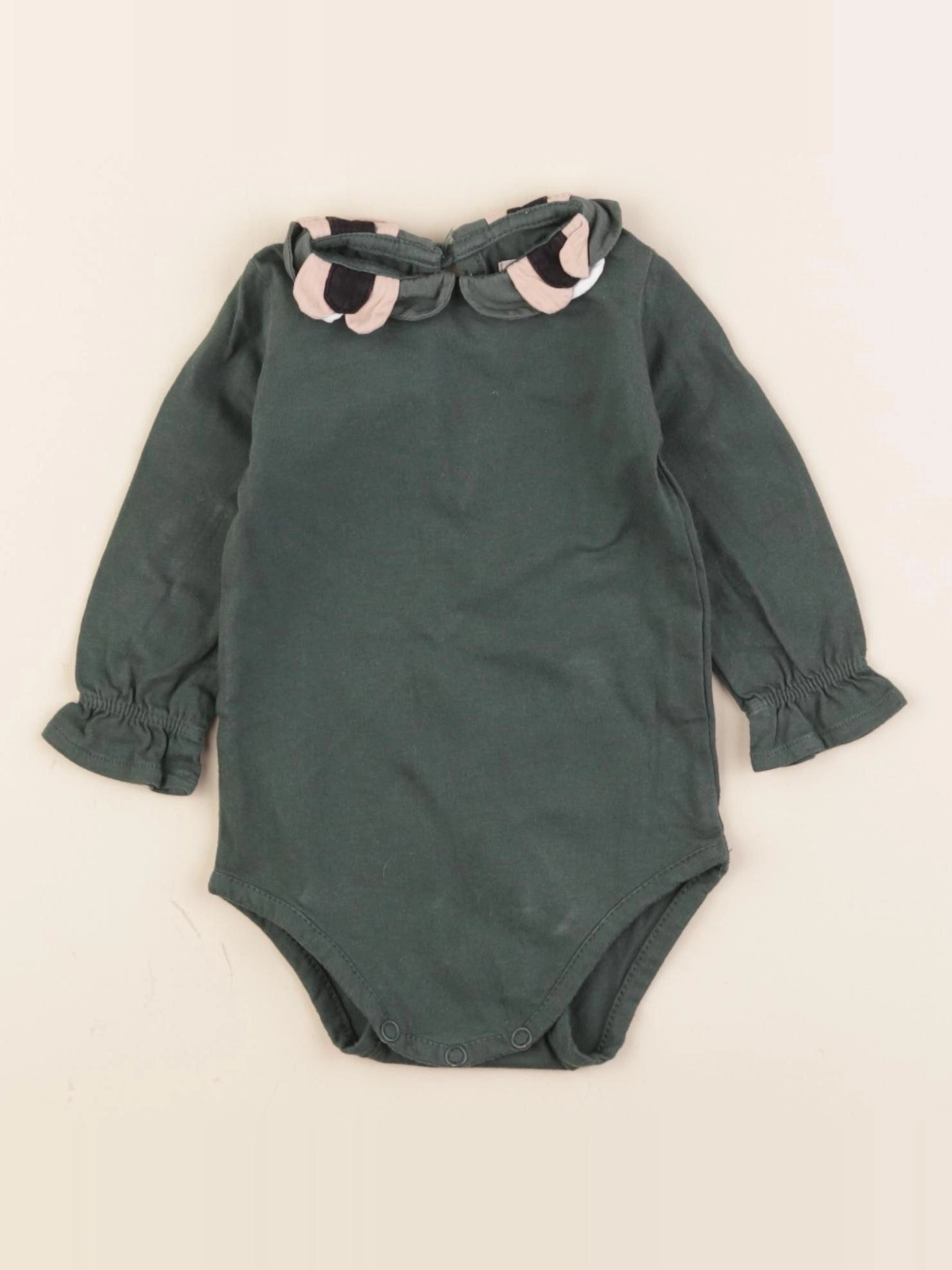 Monoprix - body à col vert - 1/3 mois