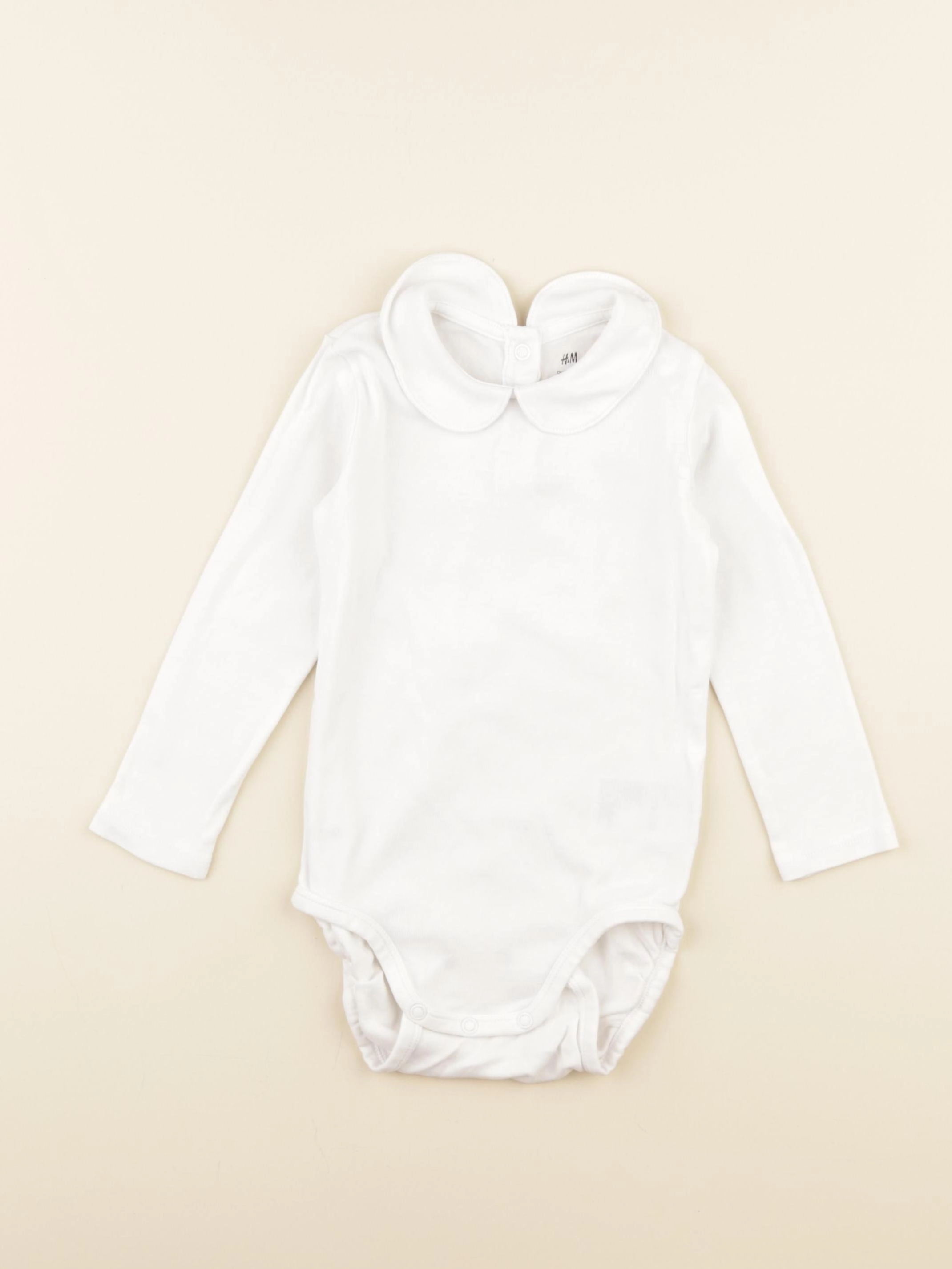 H&M - body à col blanc - 18/24 mois