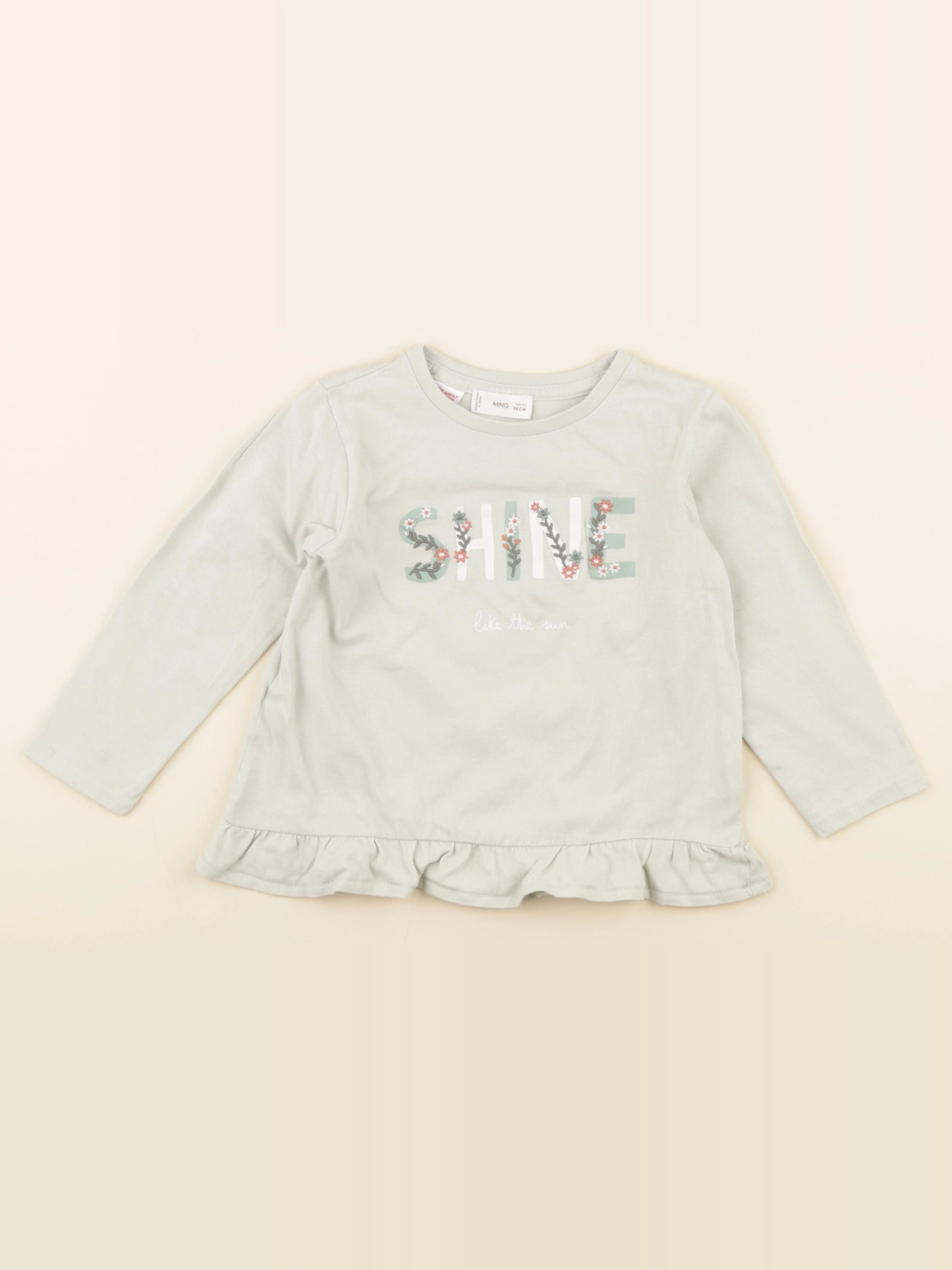 Mango - tee-shirt vert - 2/3 ans