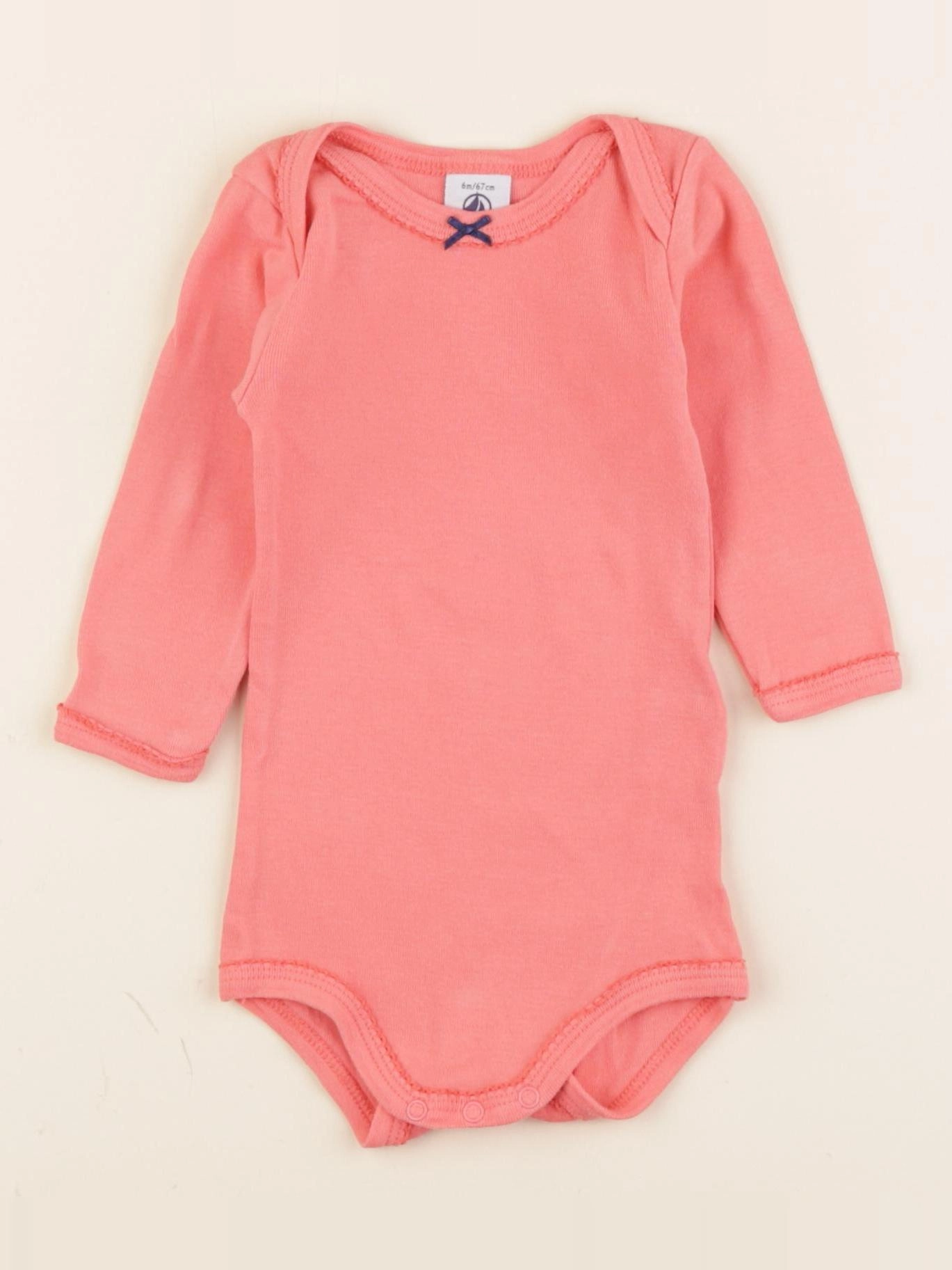 Petit Bateau - body rose - 6 mois