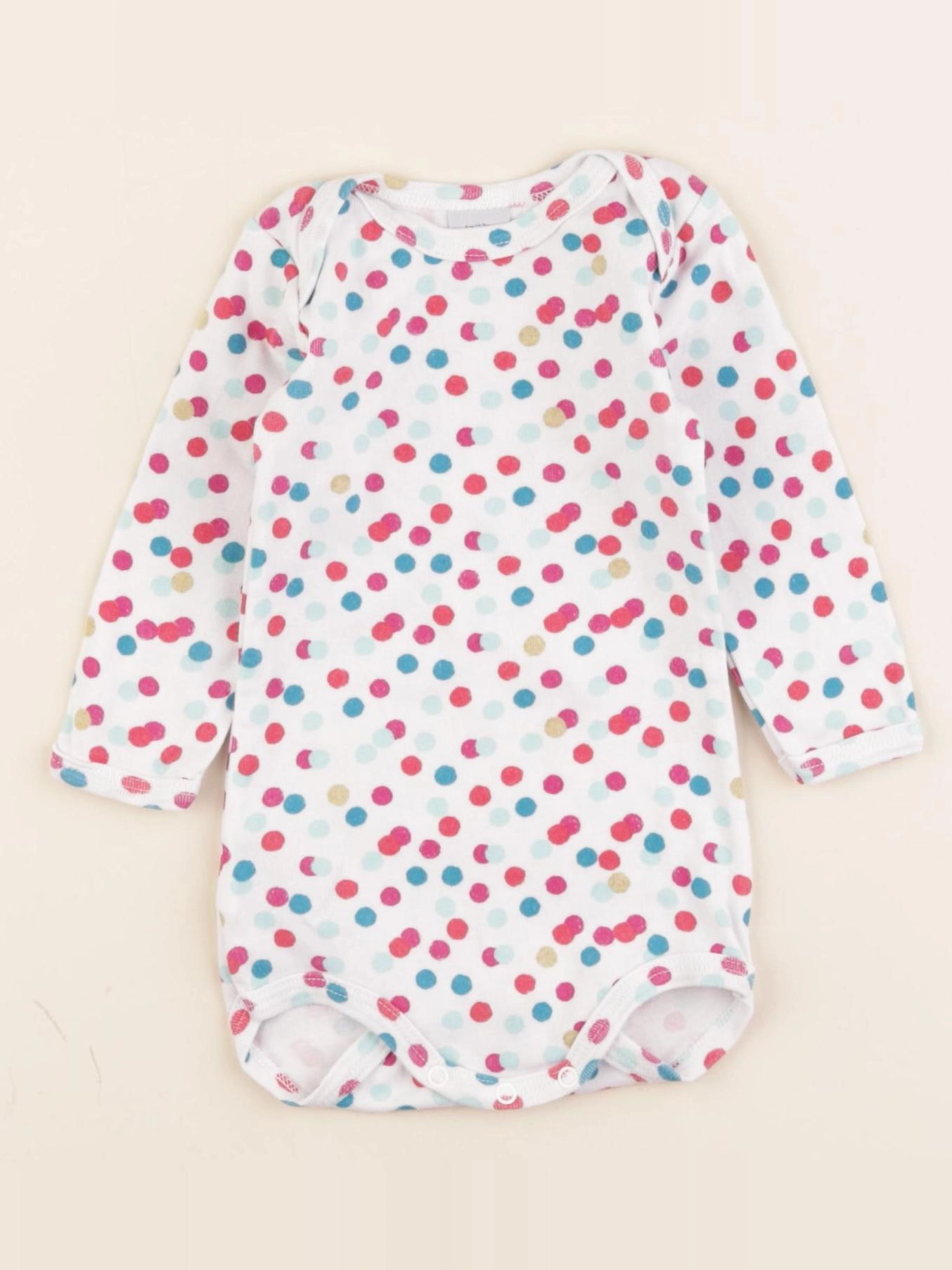 Petit Bateau - body multicolore, blanc - 6 mois