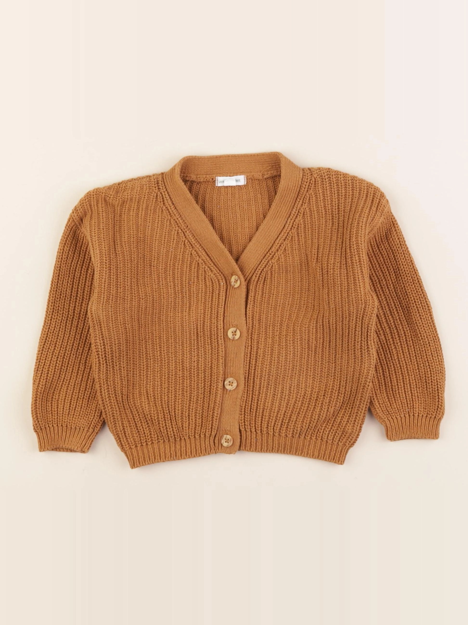 Vertbaudet - gilet jaune - 18 mois