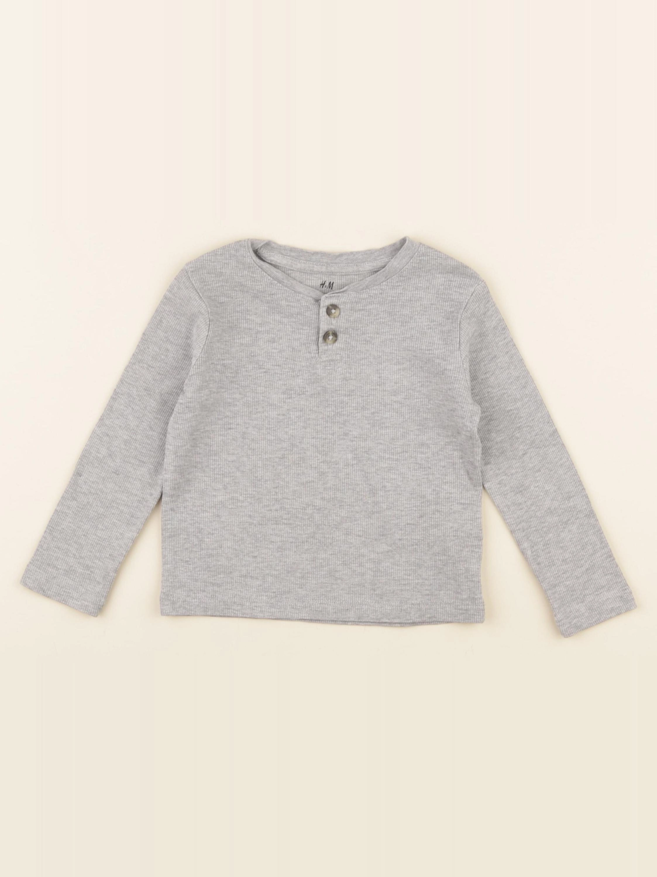 H&M - tee-shirt gris - 18/24 mois