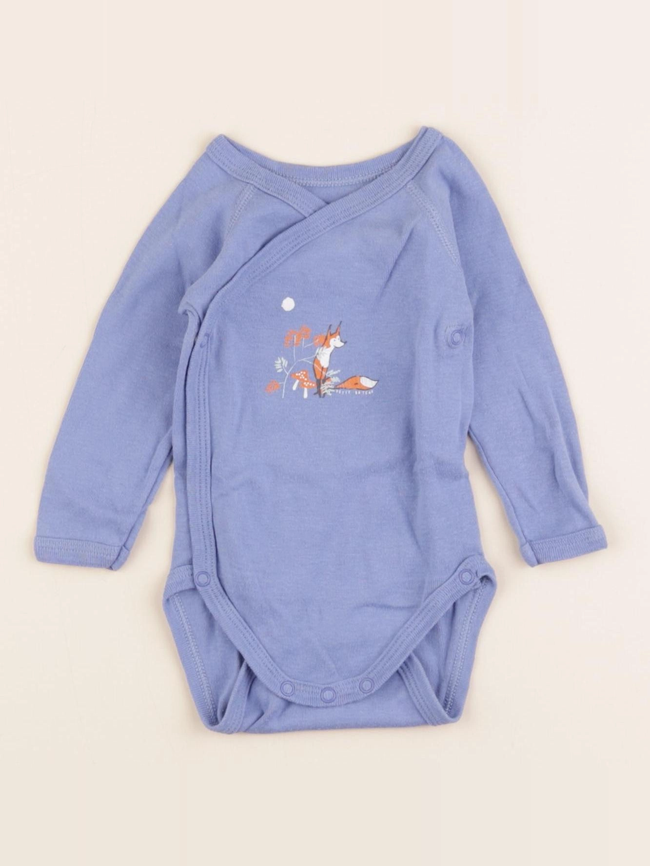 Petit Bateau - body bleu - 3 mois