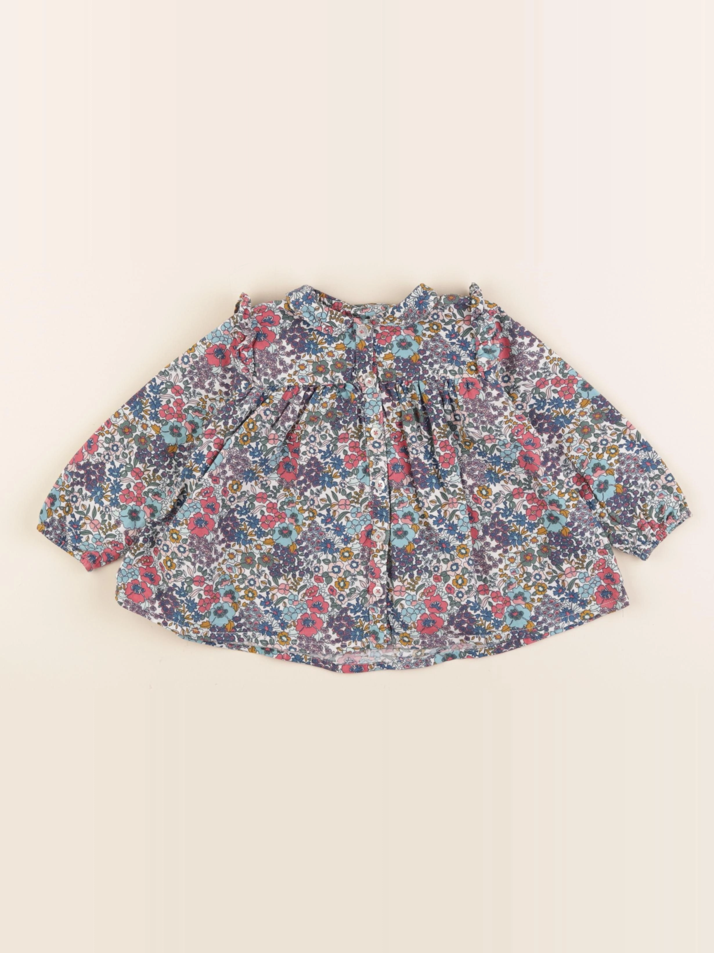 Boutchou - blouse bleu, multicolore - 18 mois