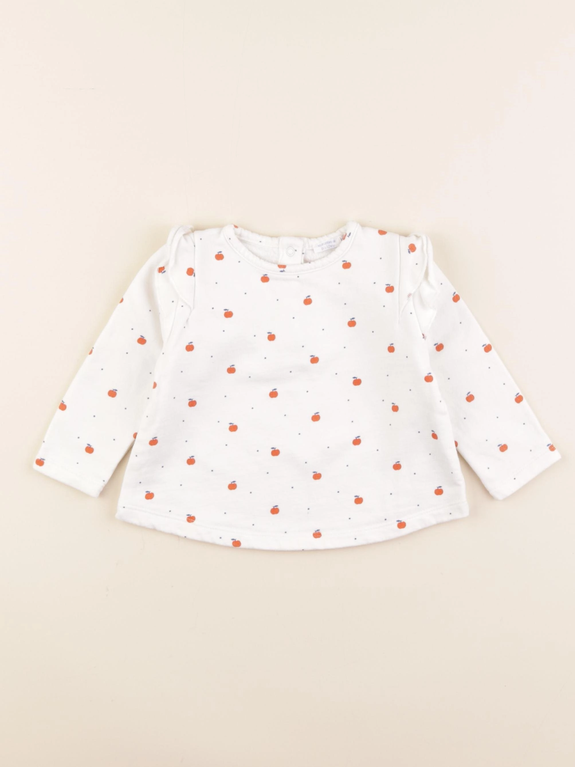 Boutchou - sweat blanc, multicolore - 12 mois
