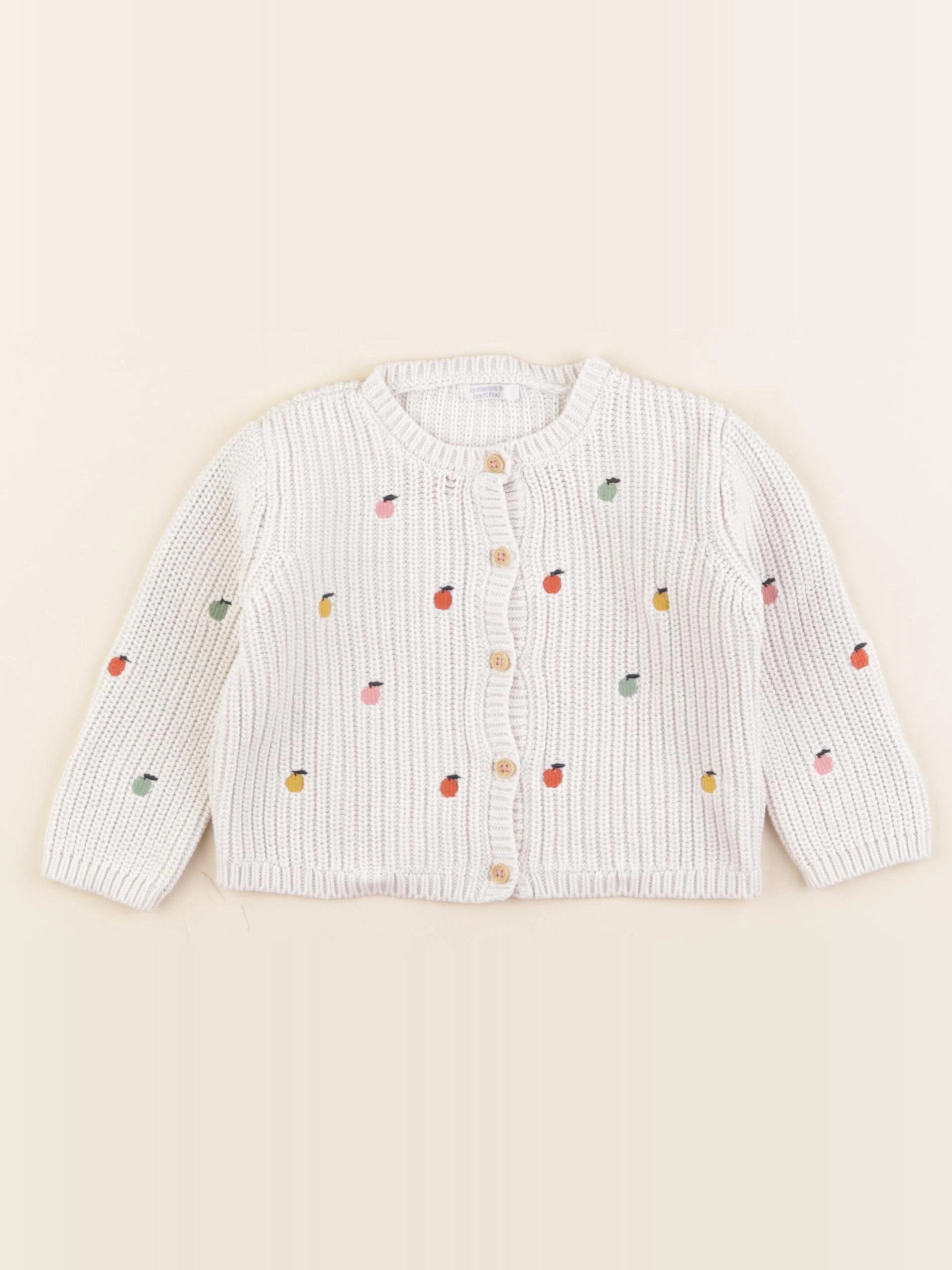 Boutchou - gilet blanc - 12 mois