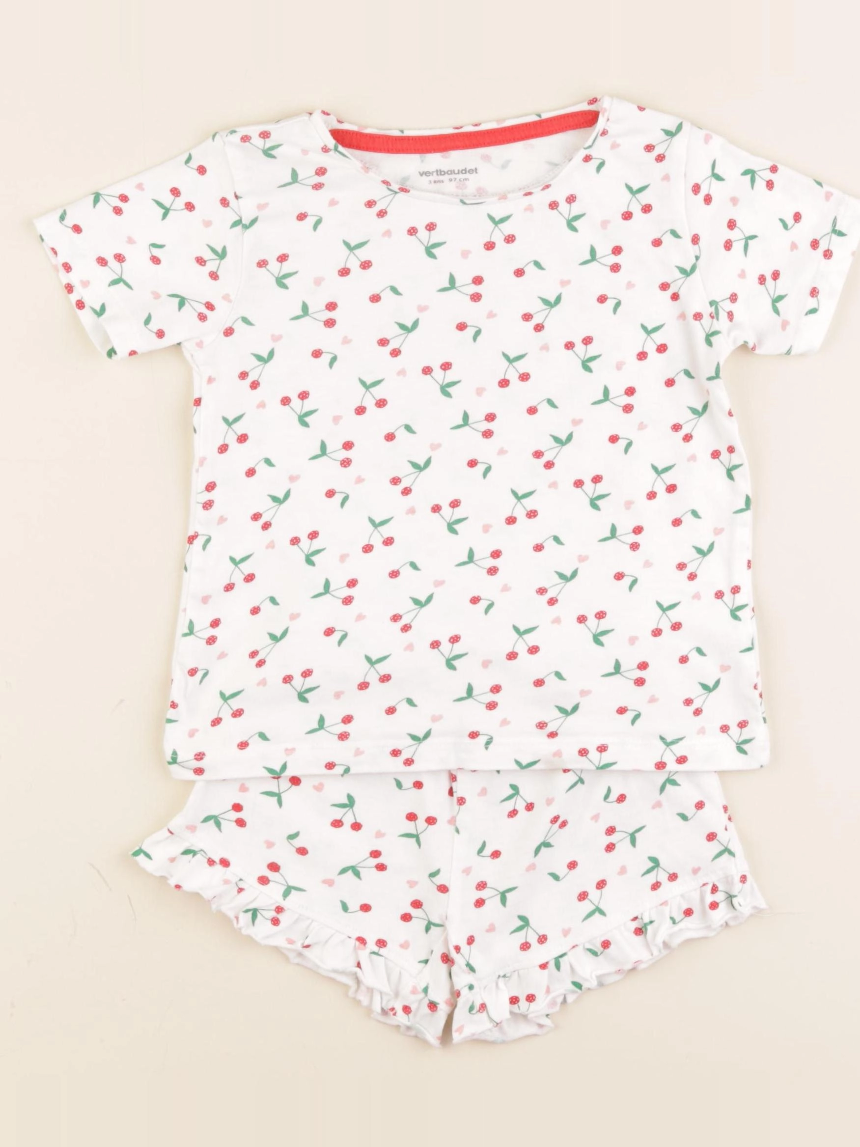 Vertbaudet - pyjama coton blanc - 3 ans