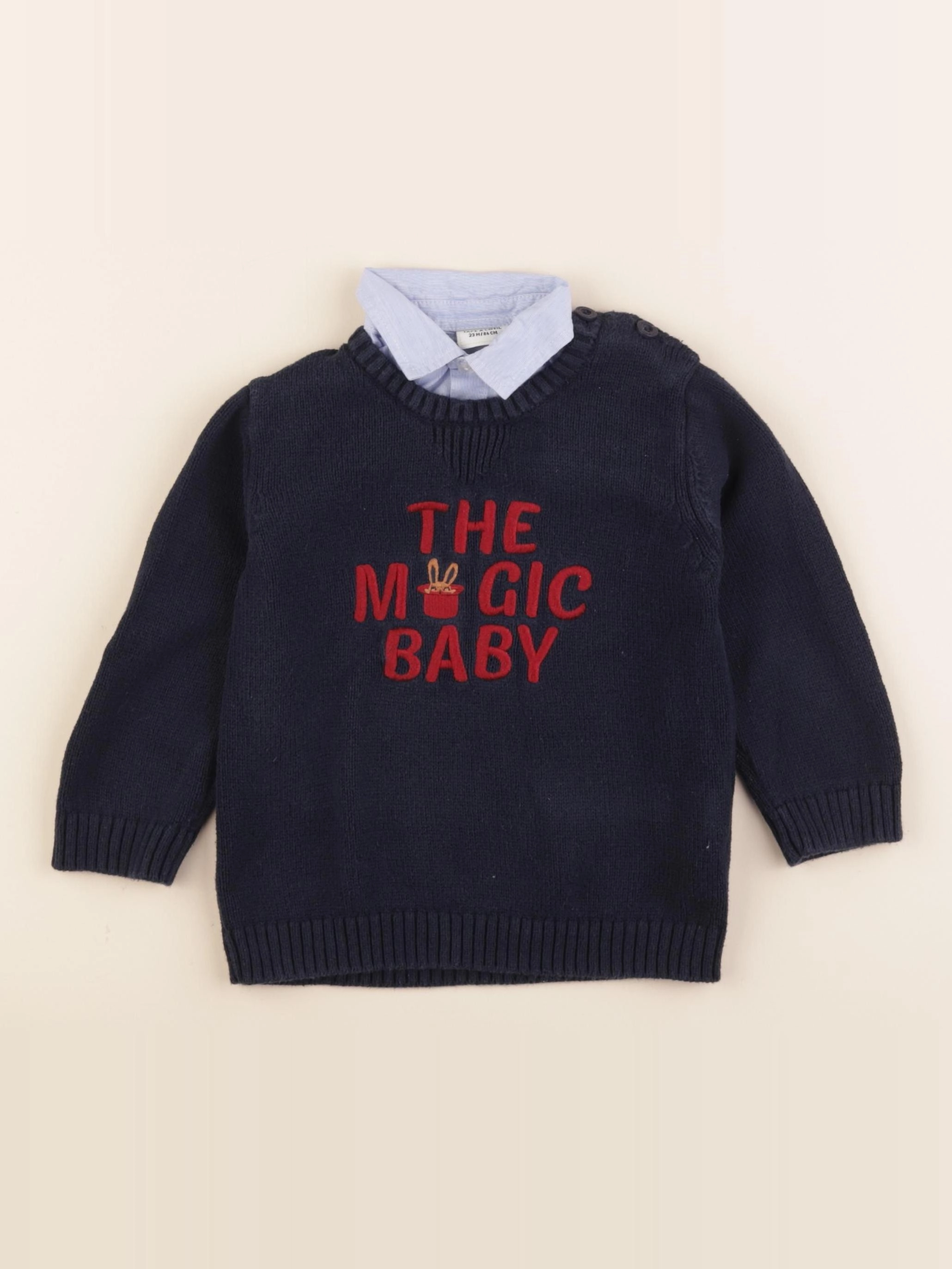 Tape à l'oeil - pull bleu - 24 mois