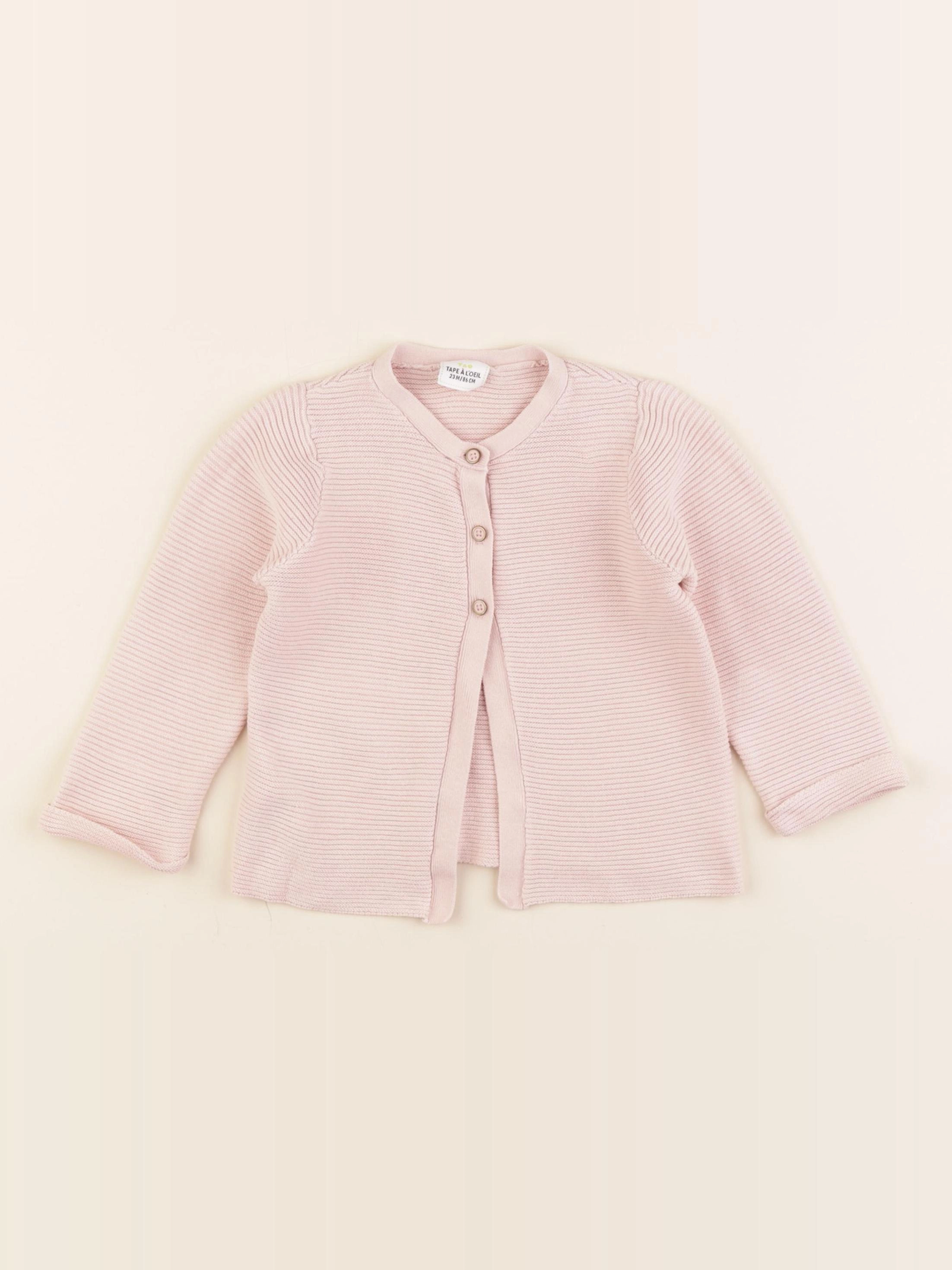 Tape à l'oeil - gilet rose - 2 ans