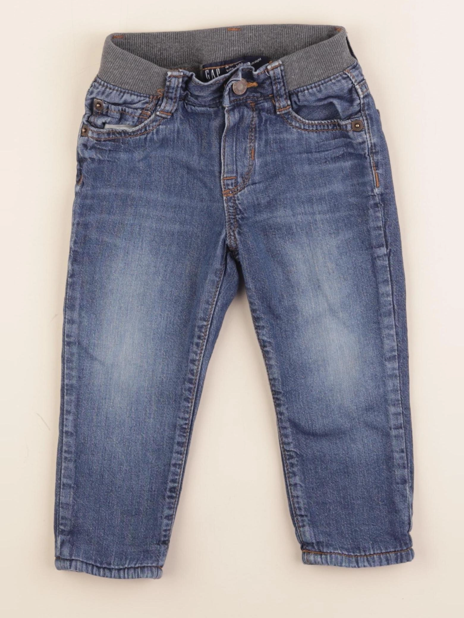 GAP - jean doublé bleu - 12/18 mois