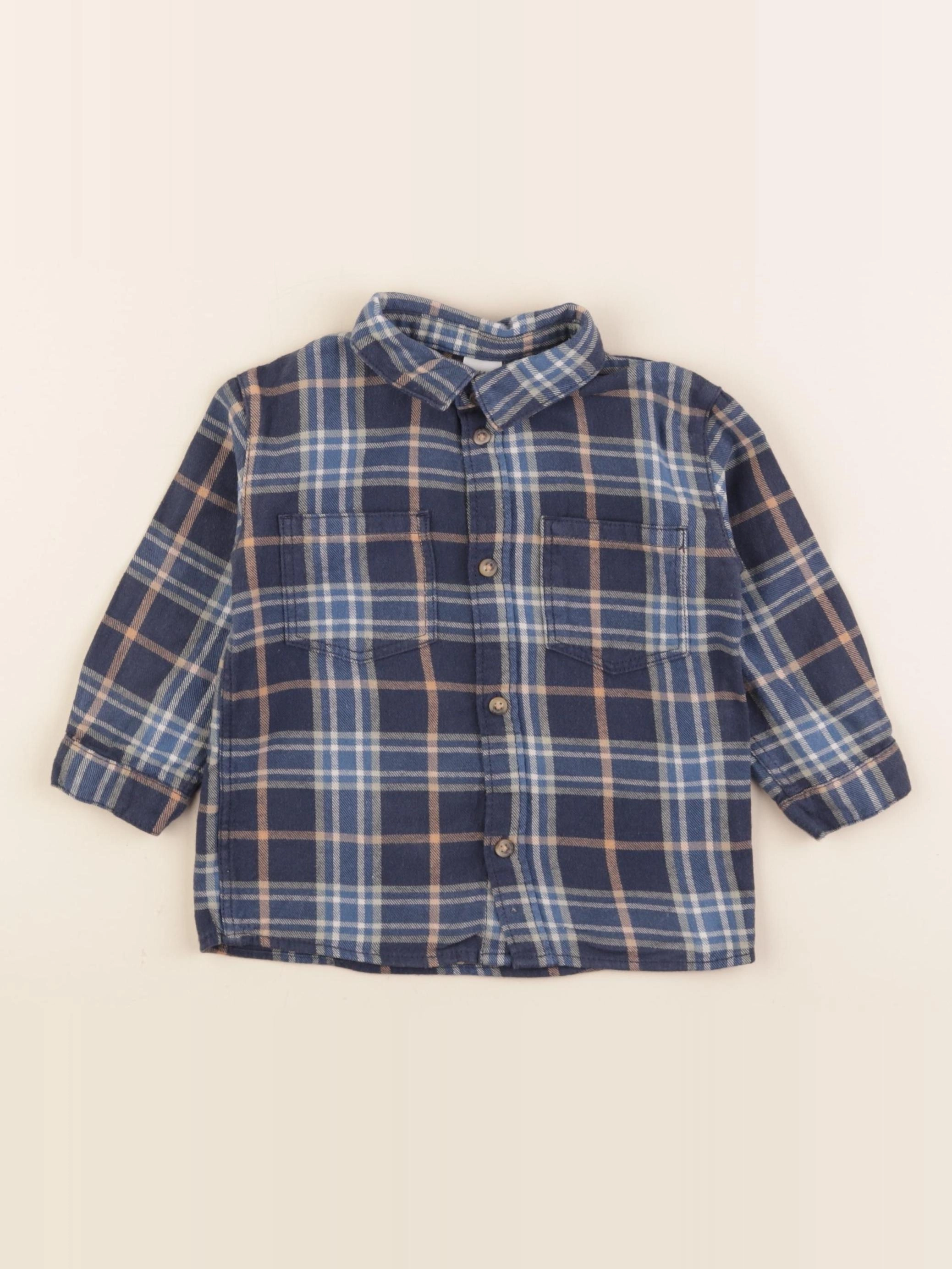 H&M - chemise bleu - 12 mois