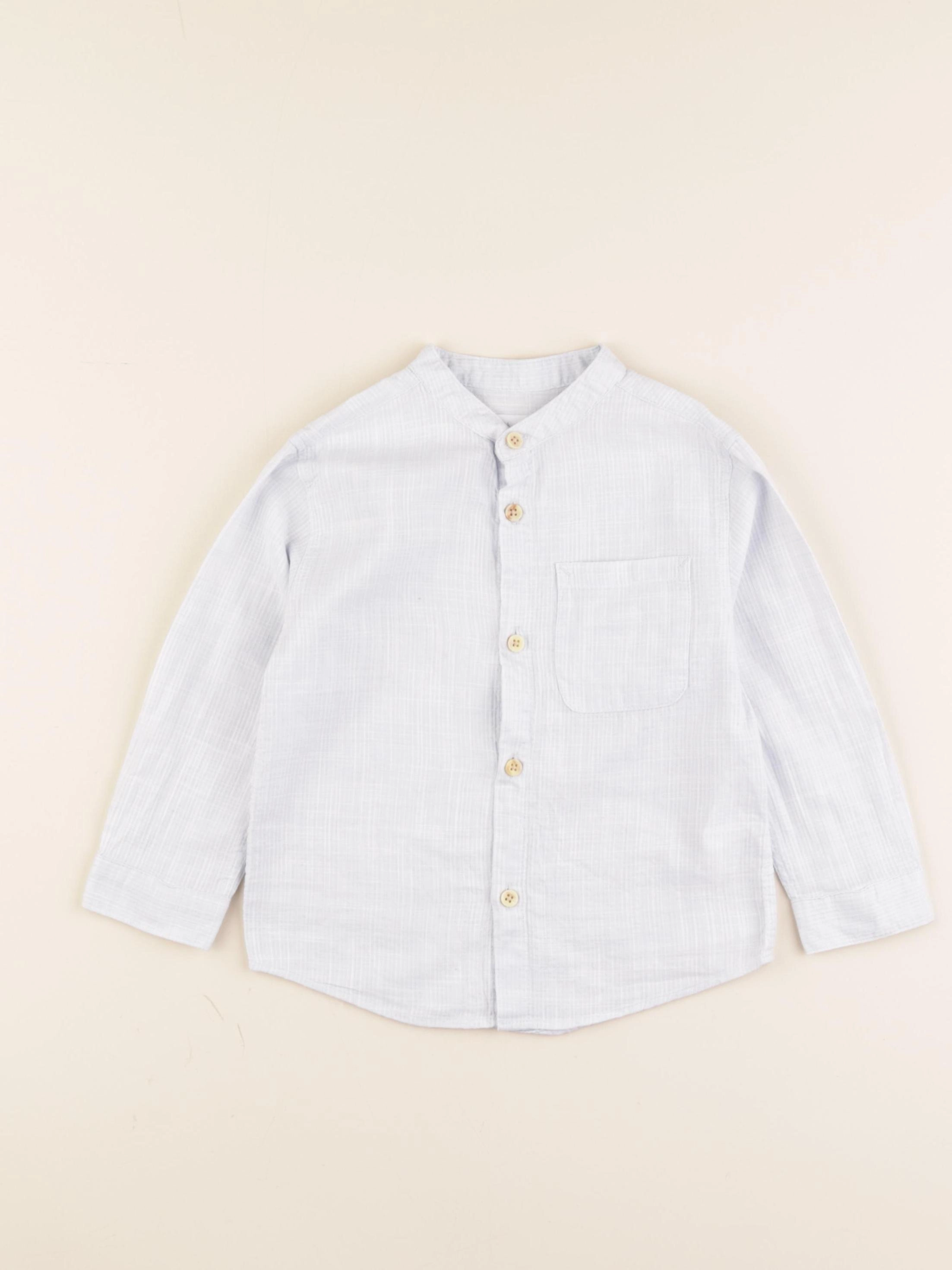 Zara - chemise blanc, bleu - 18/24 mois
