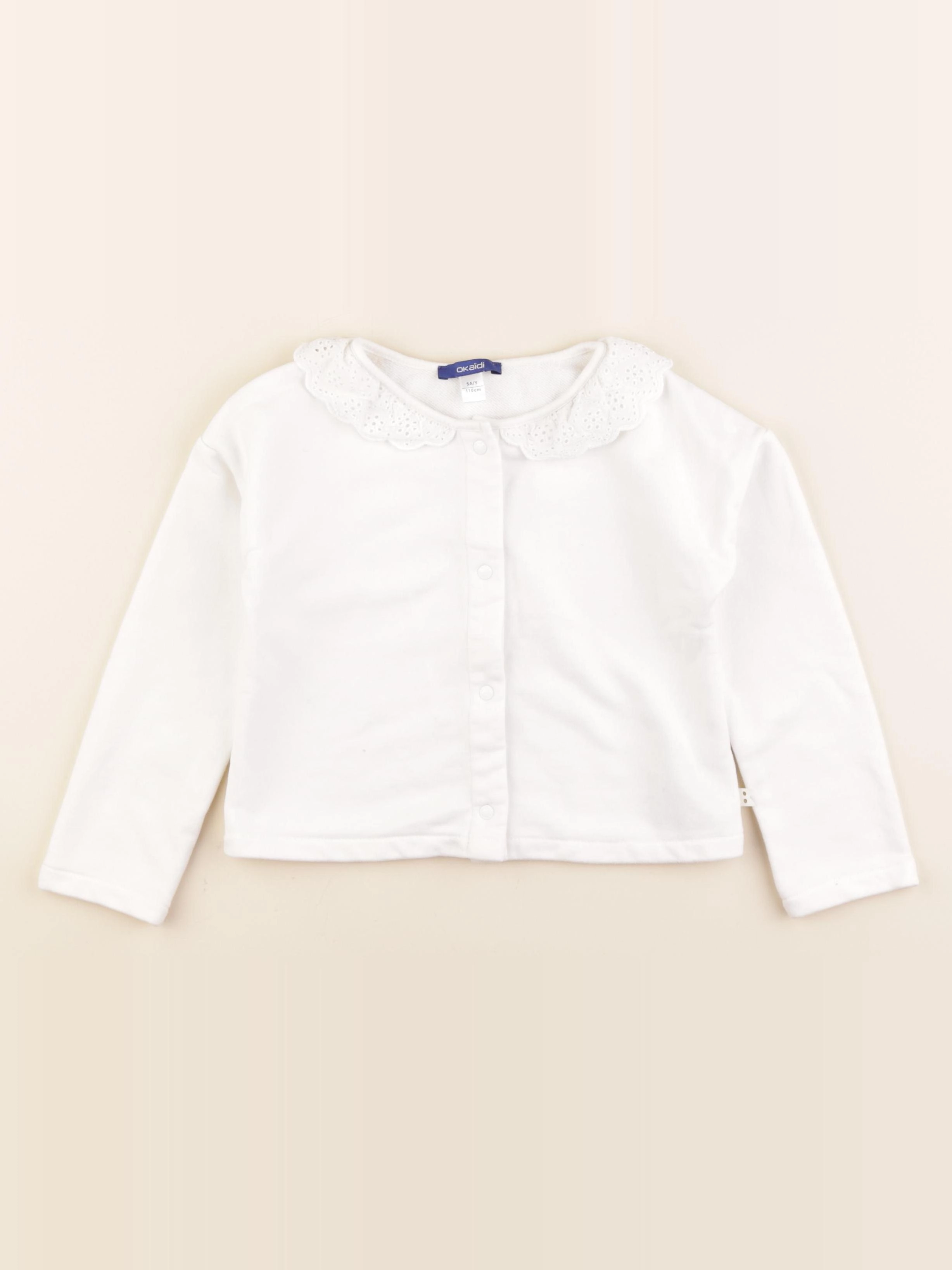 Okaidi - sweat blanc - 5 ans
