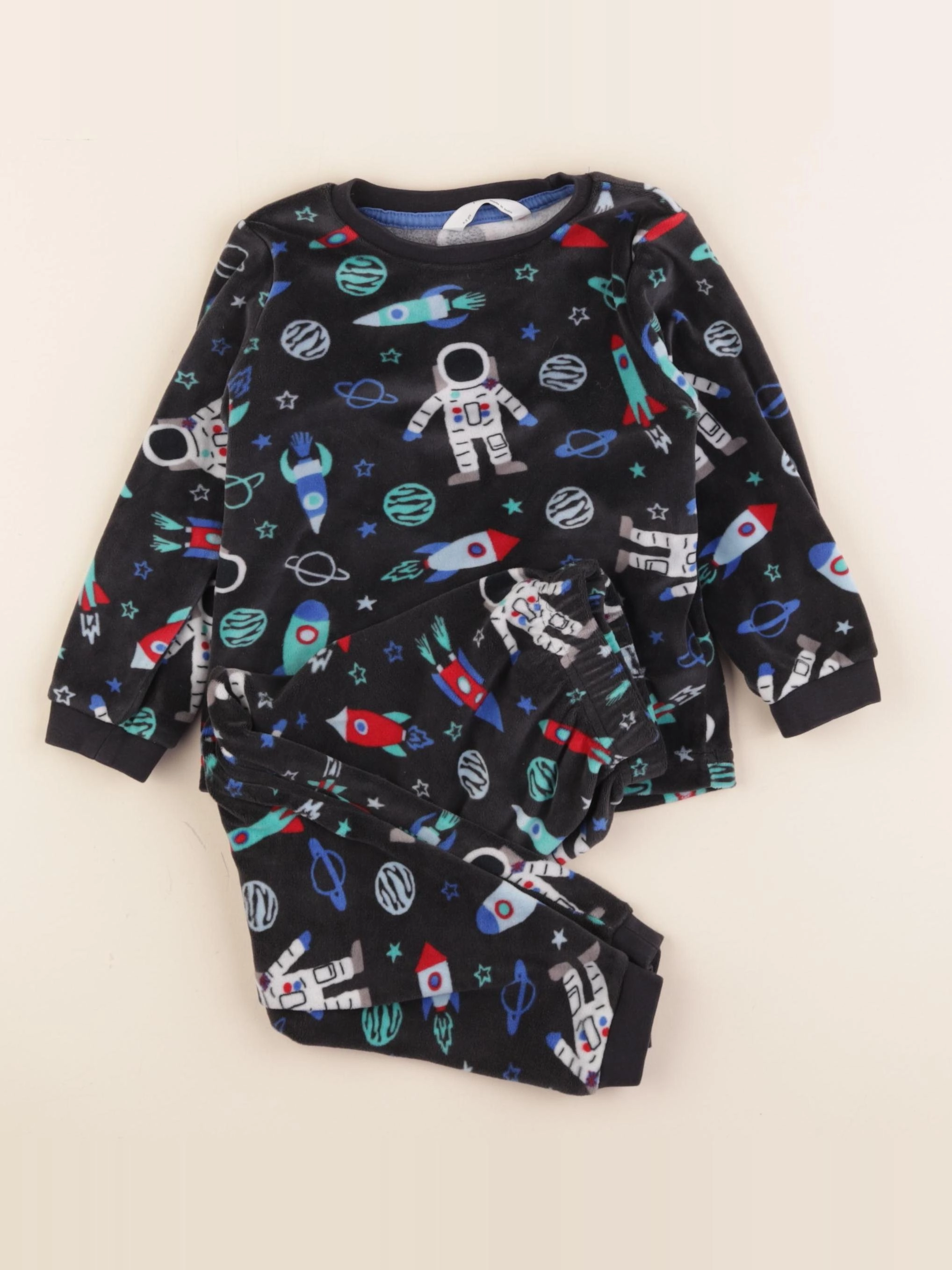 Marks & Spencer  - pyjama velours gris - 2/3 ans