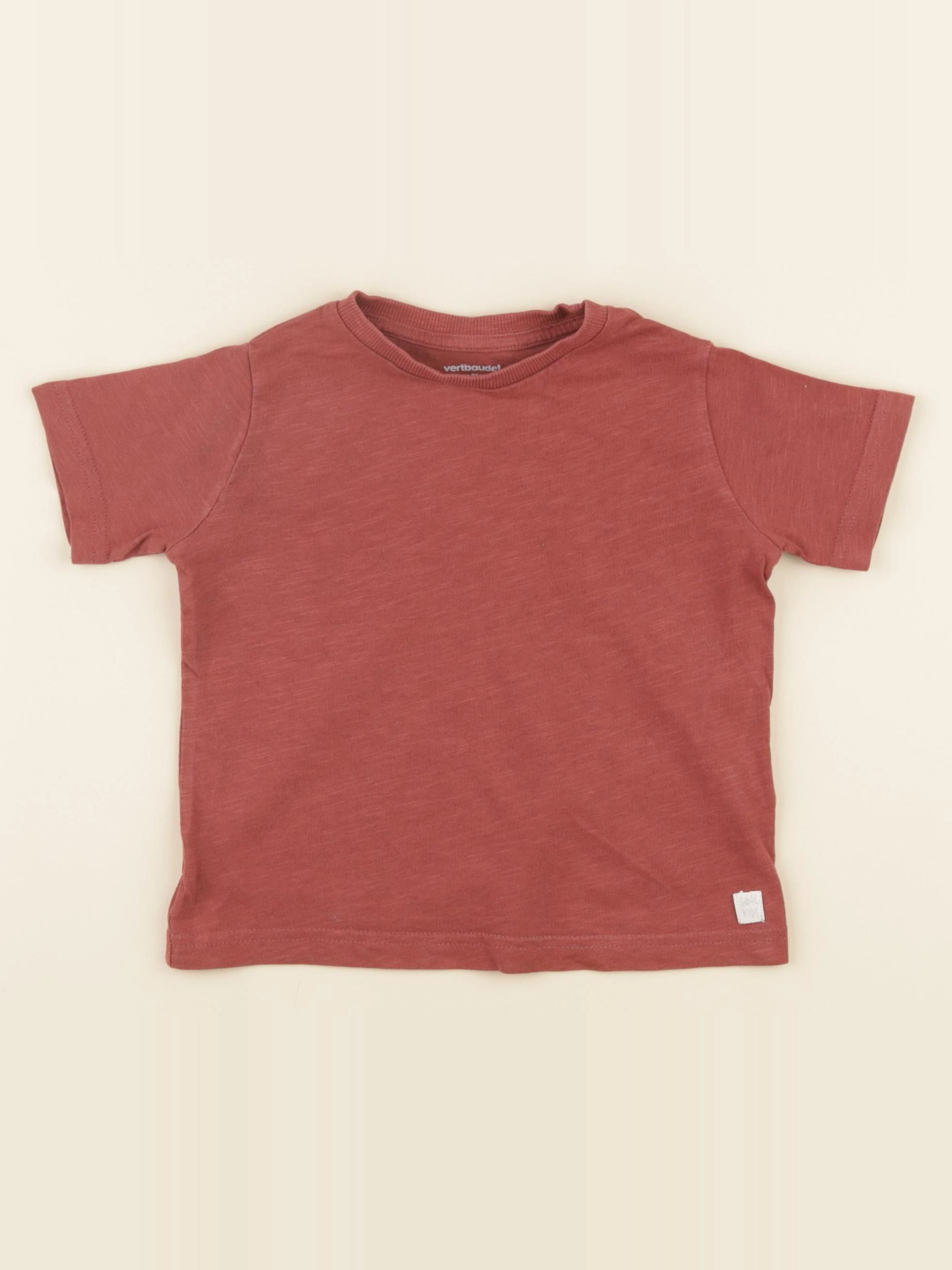 Vertbaudet - tee-shirt rouge - 2 ans
