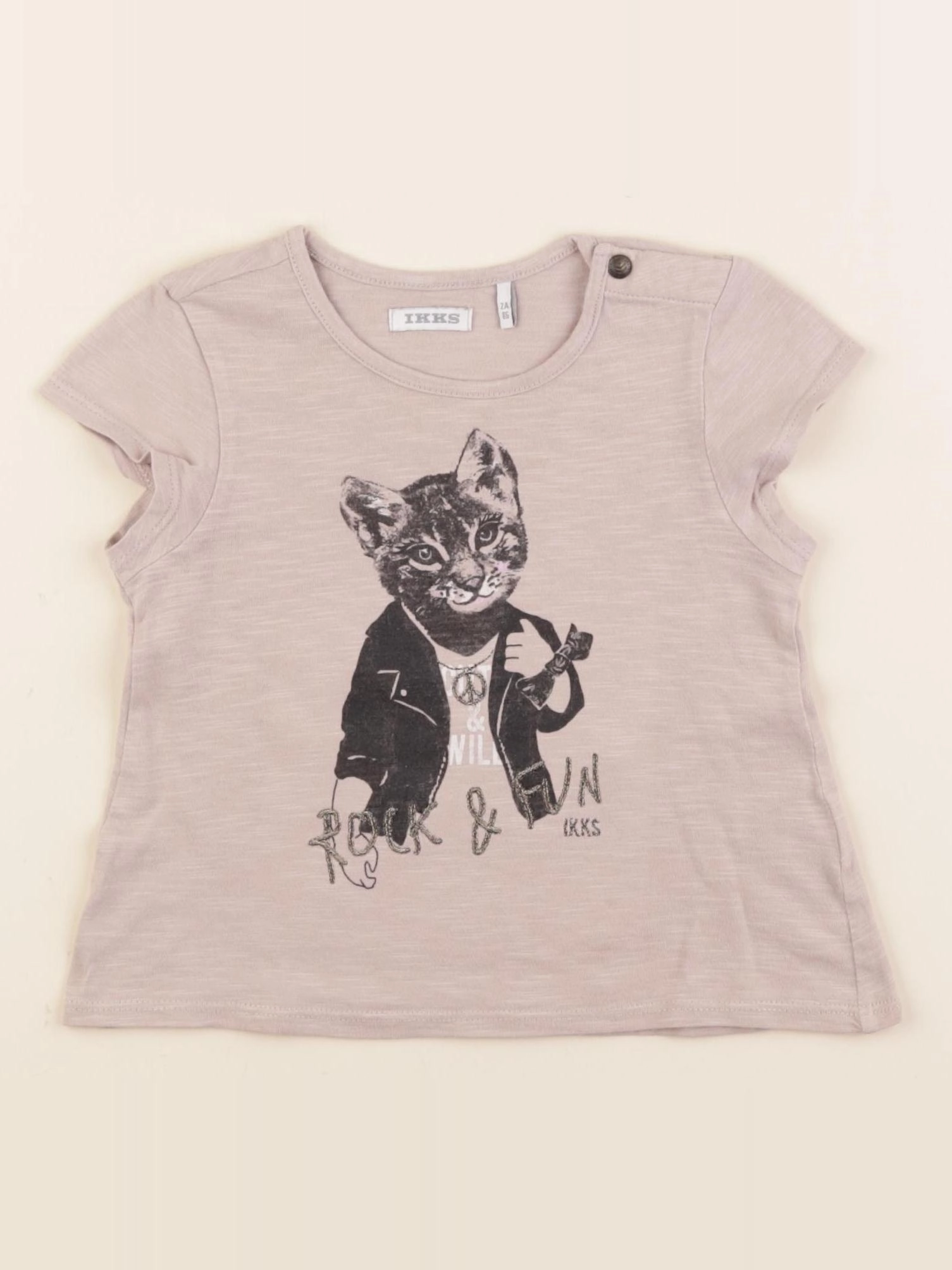 IKKS - tee-shirt beige - 2 ans