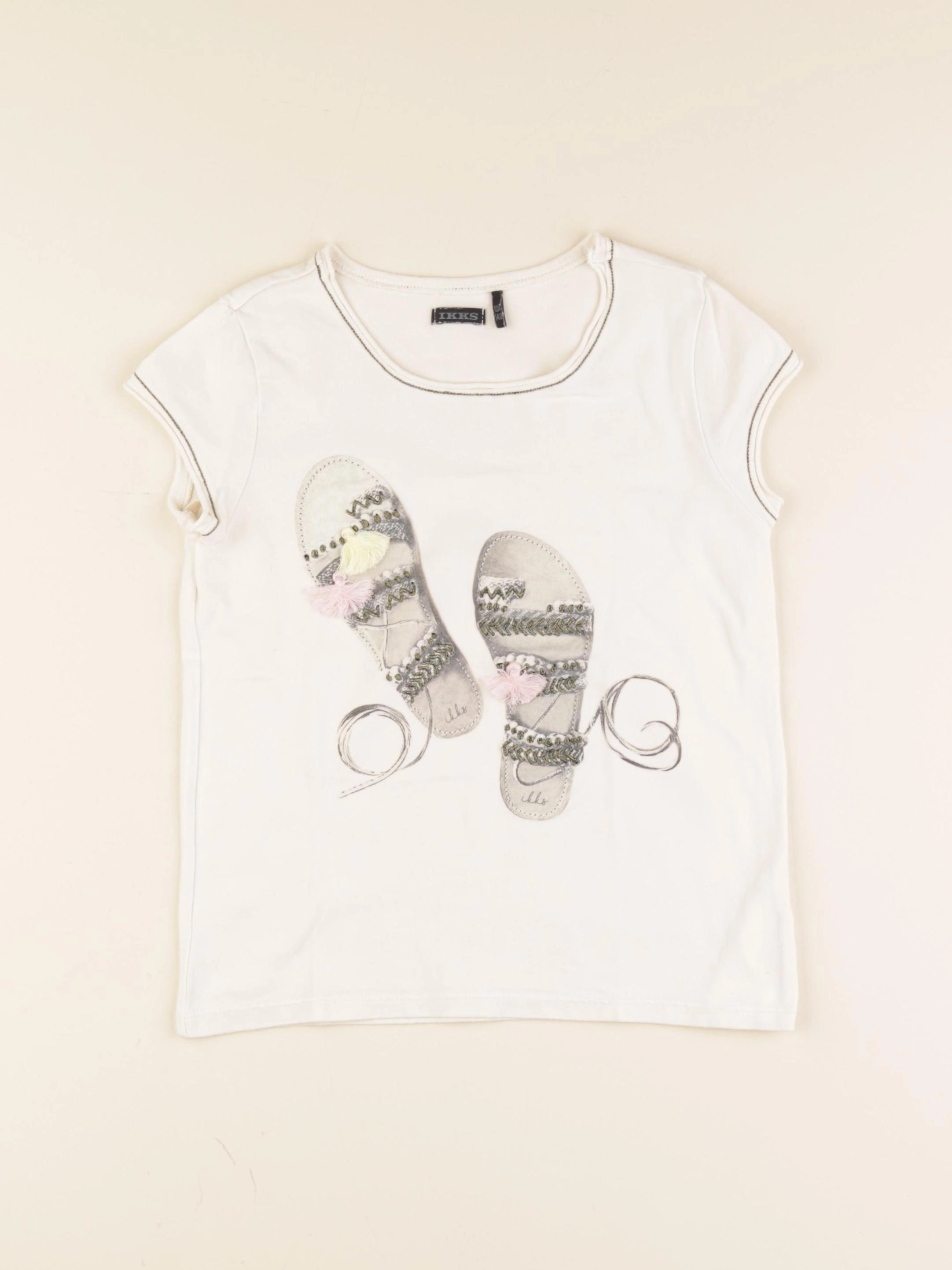 IKKS - tee-shirt blanc - 10 ans