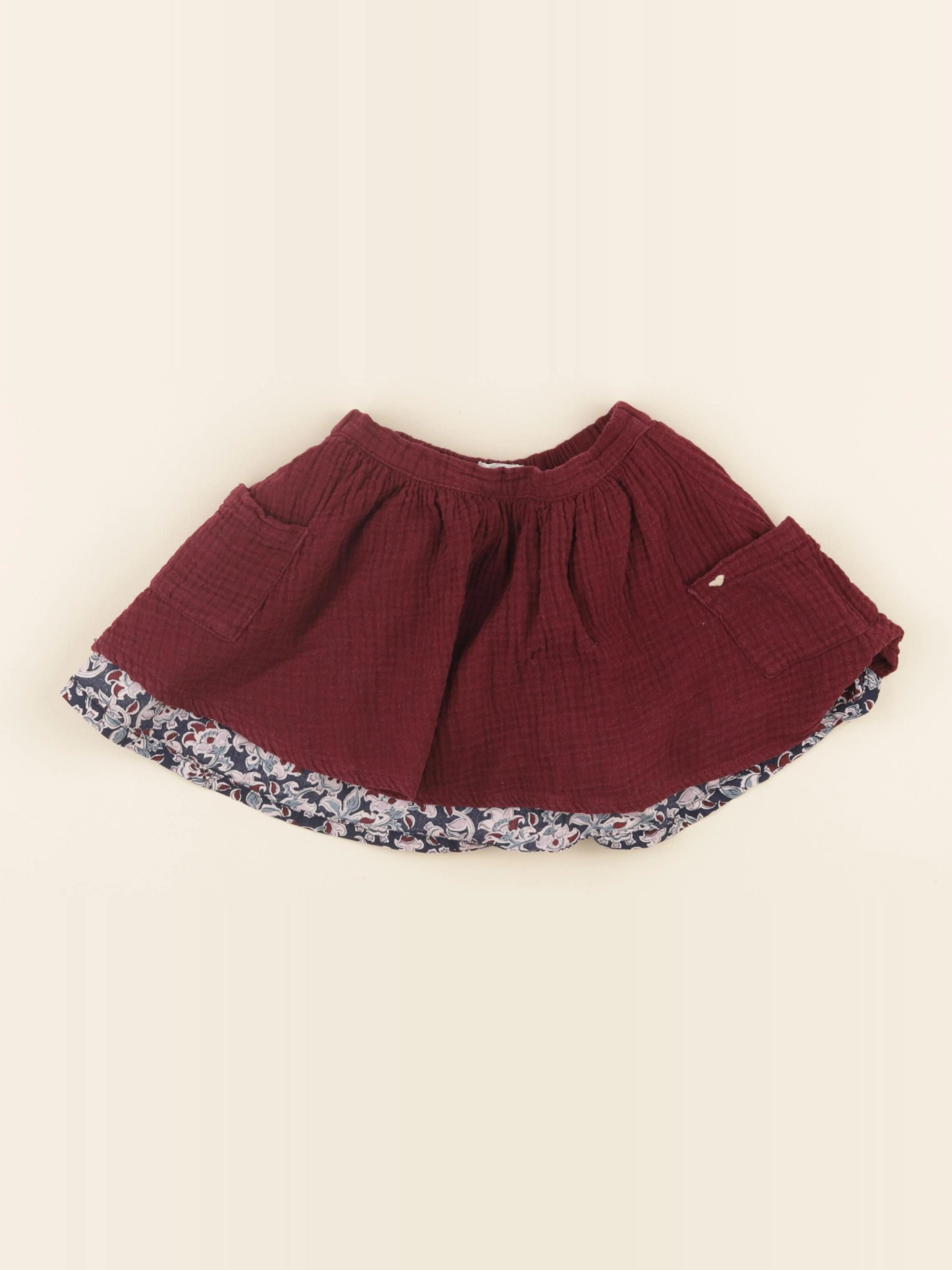 Vertbaudet - jupe rouge - 4 ans