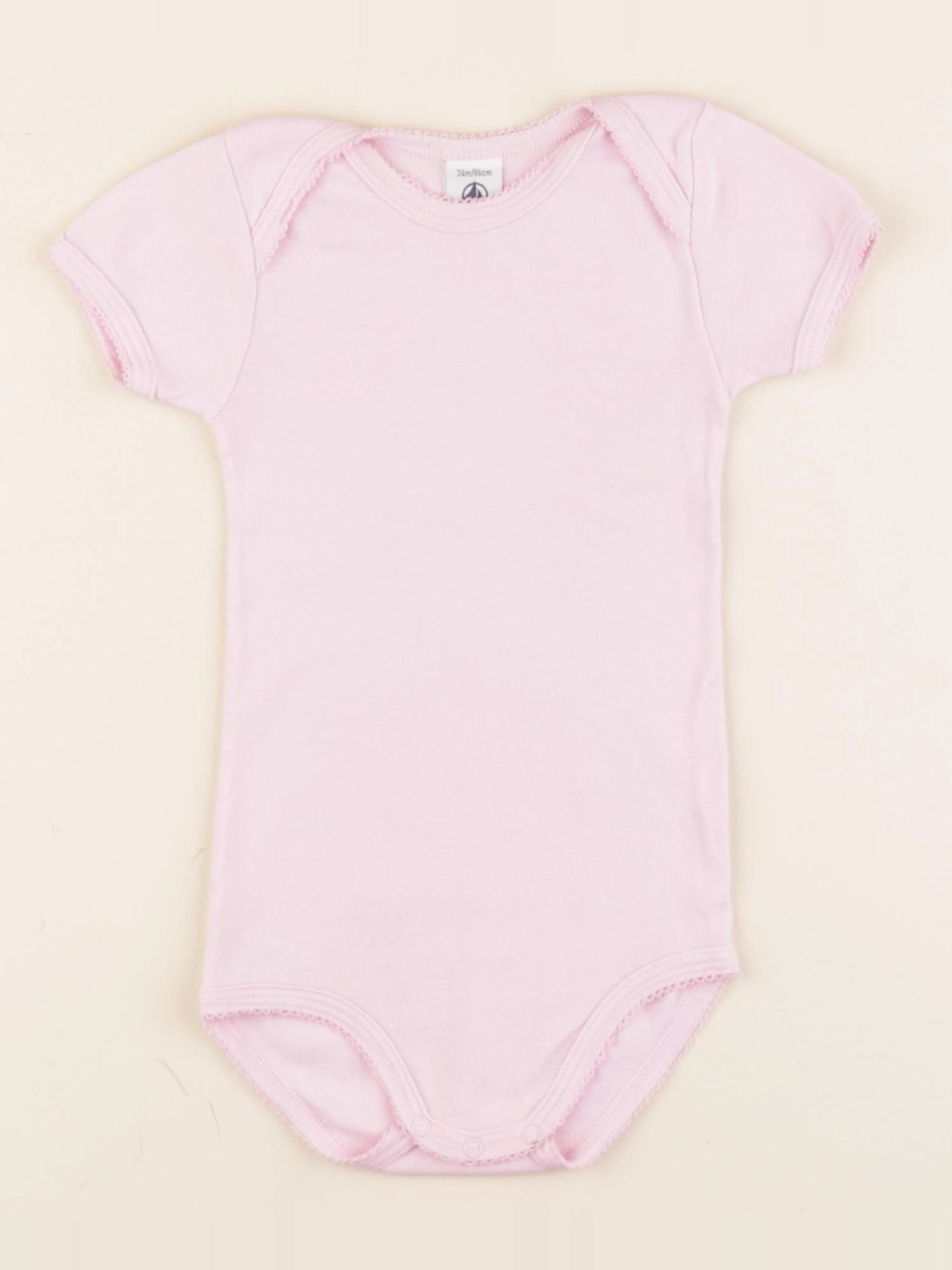 Petit Bateau - body rose - 24 mois