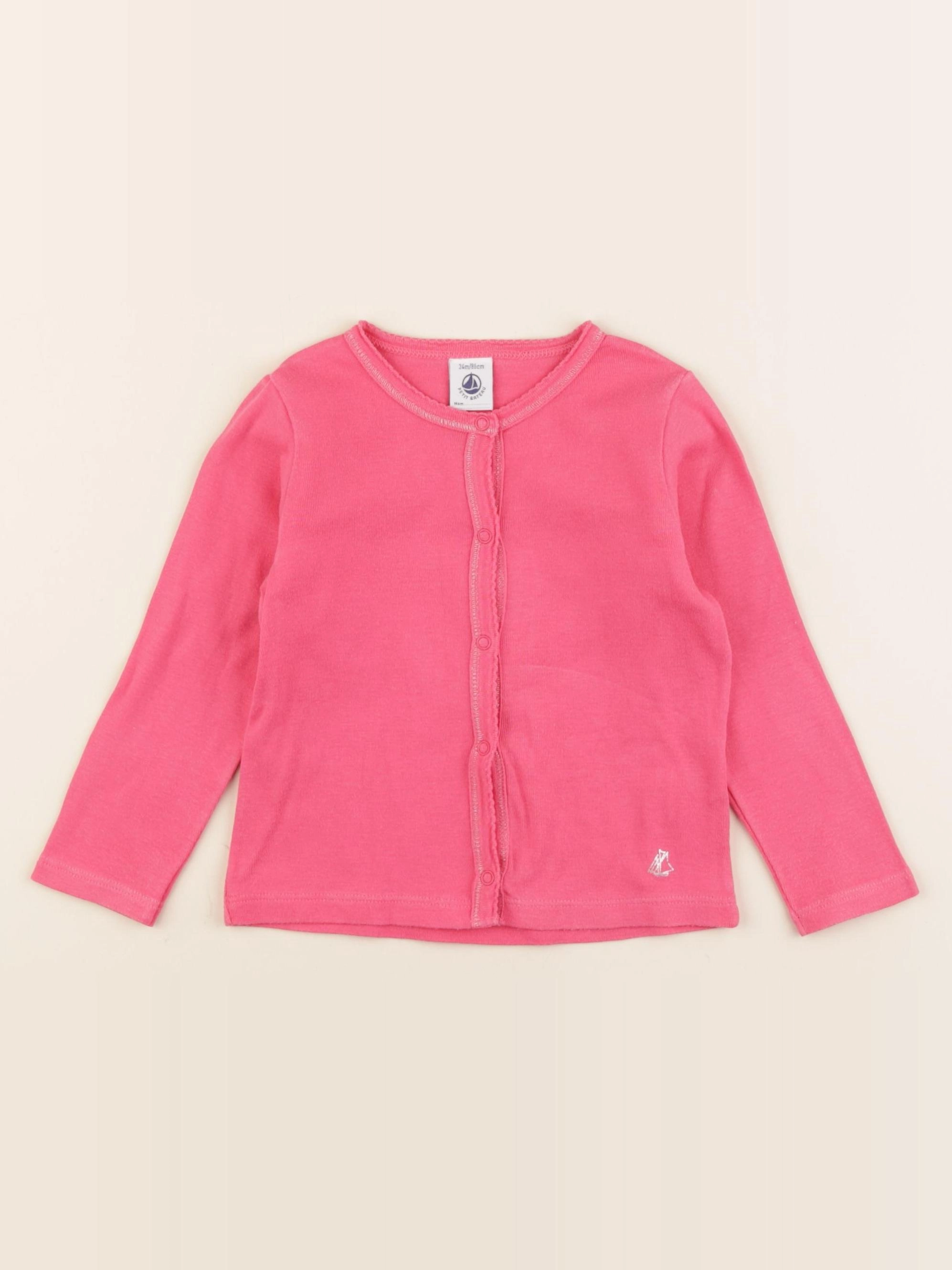 Petit Bateau - tee-shirt rose - 24 mois