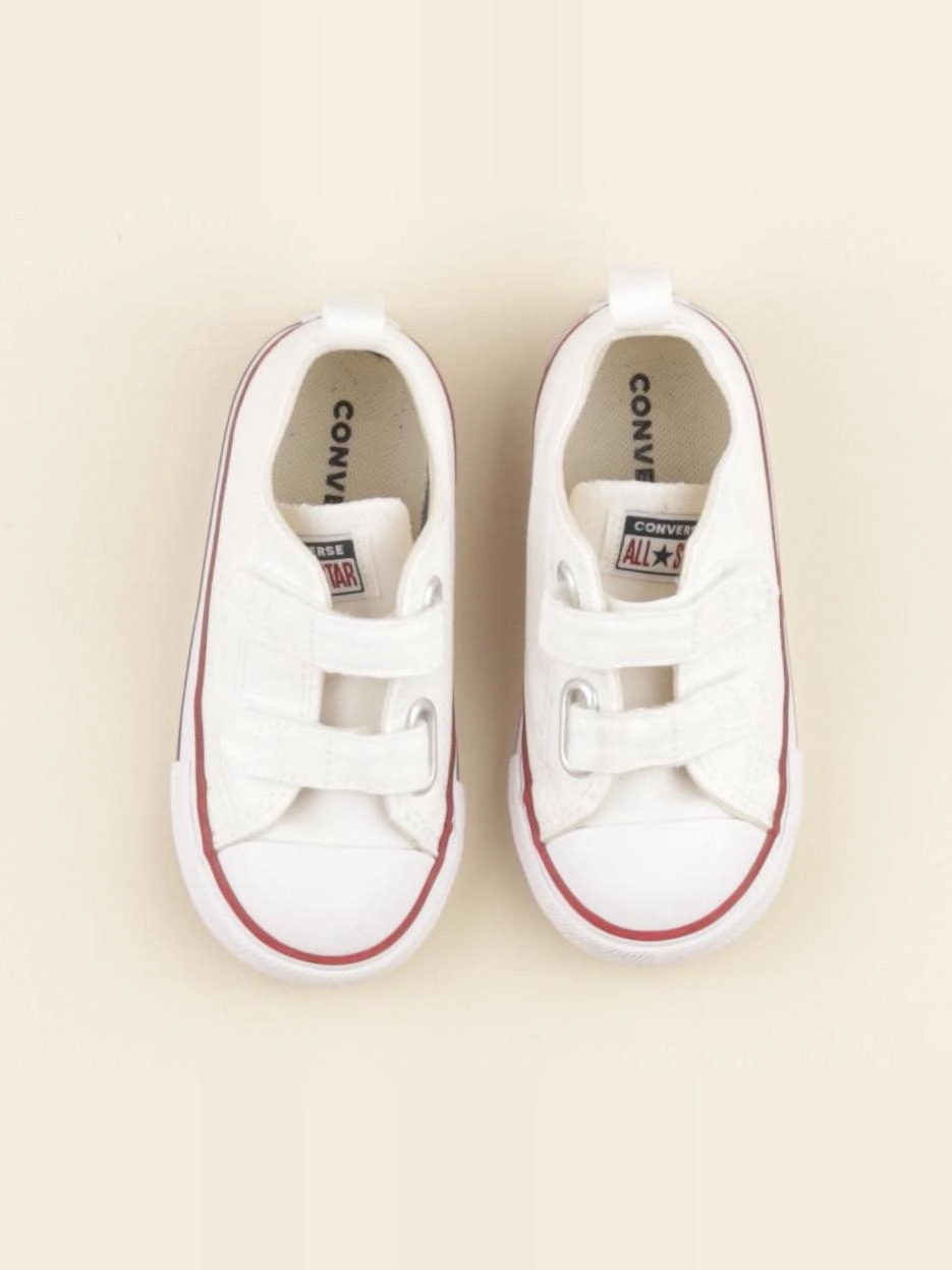 Converse - tennis à scratch/ lacets blanc - pointure 23