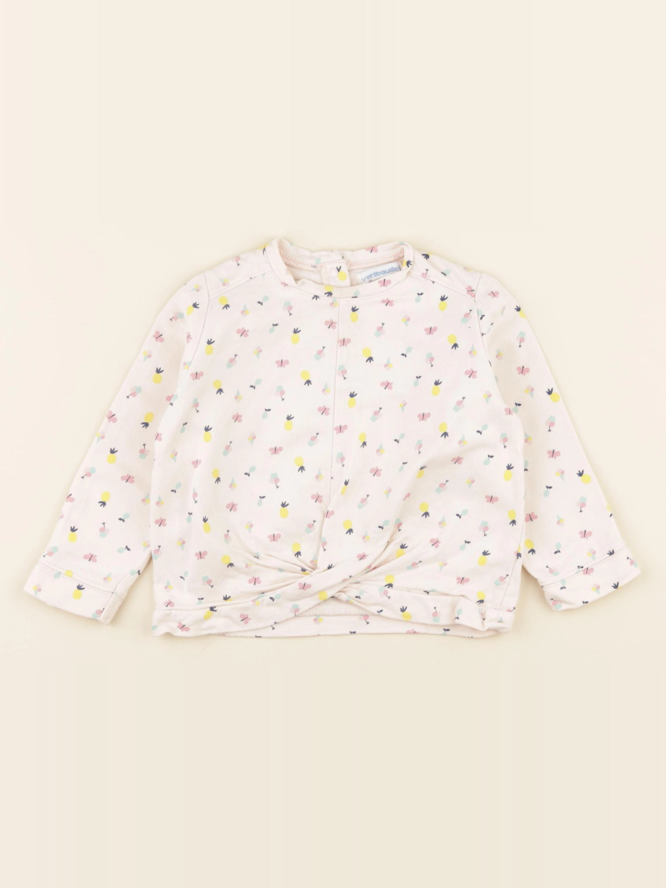 Vertbaudet - sweat rose - 24 mois