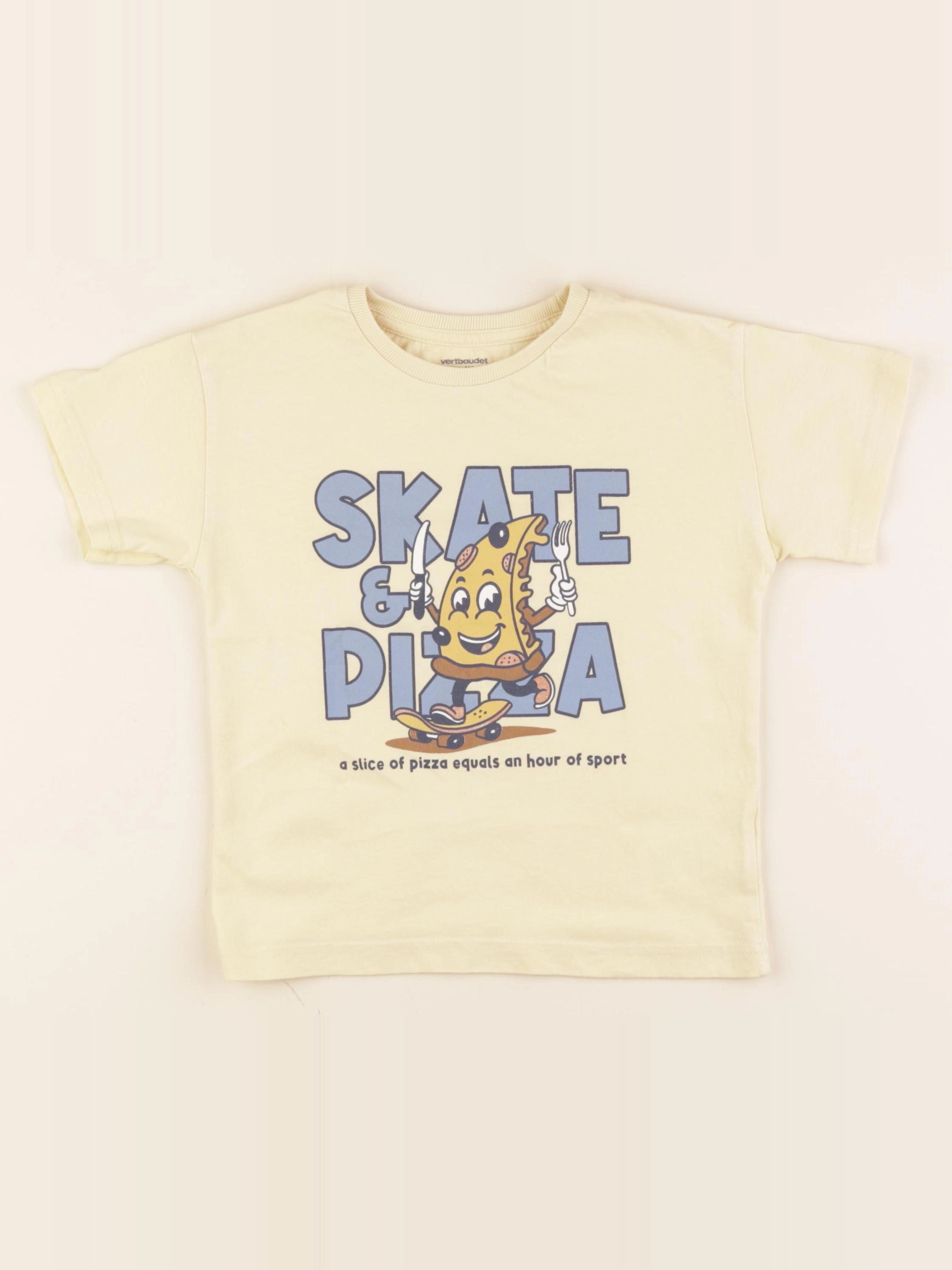 Vertbaudet - tee-shirt jaune - 5 ans