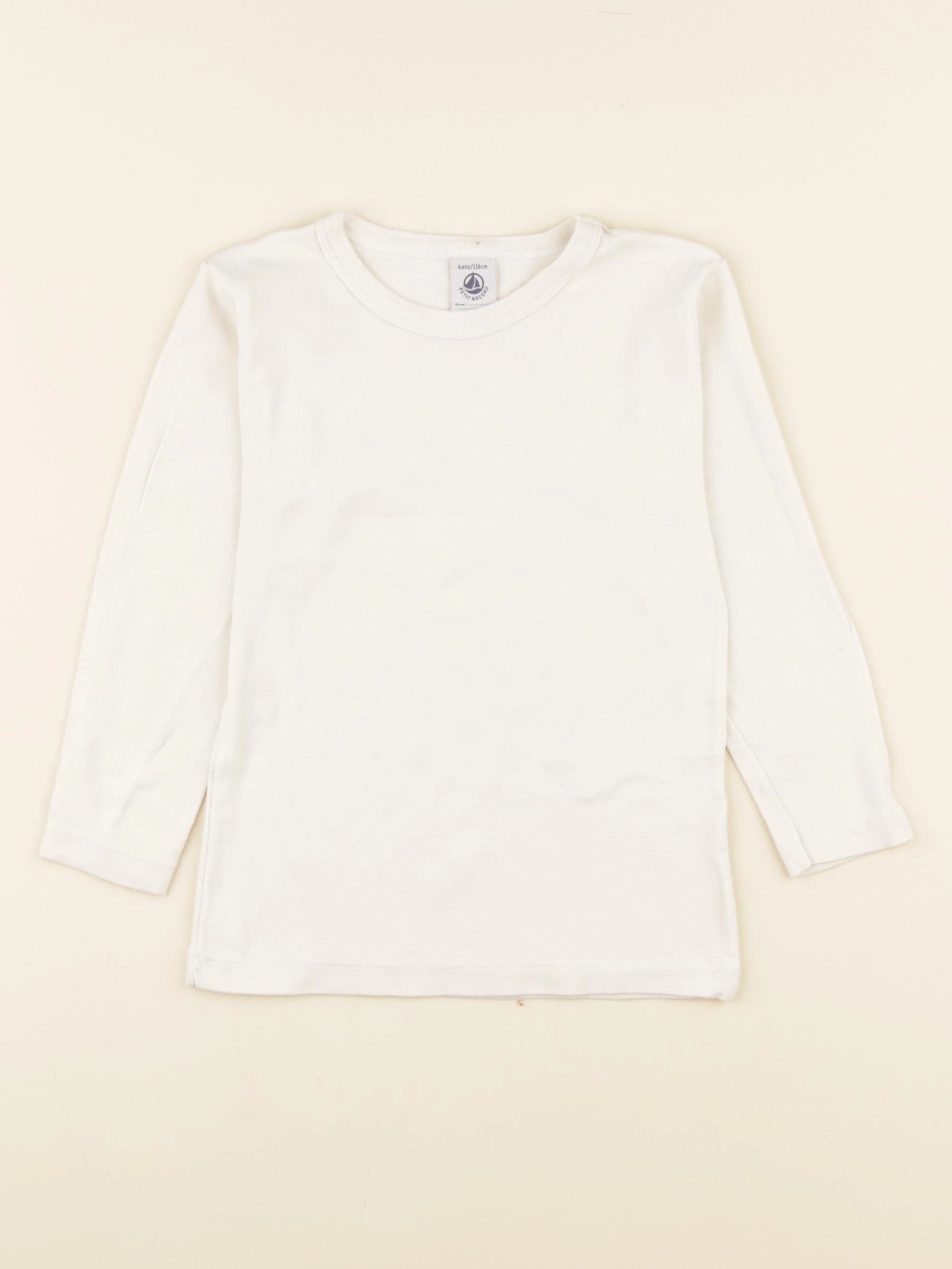 Petit Bateau - tee-shirt beige - 6 ans