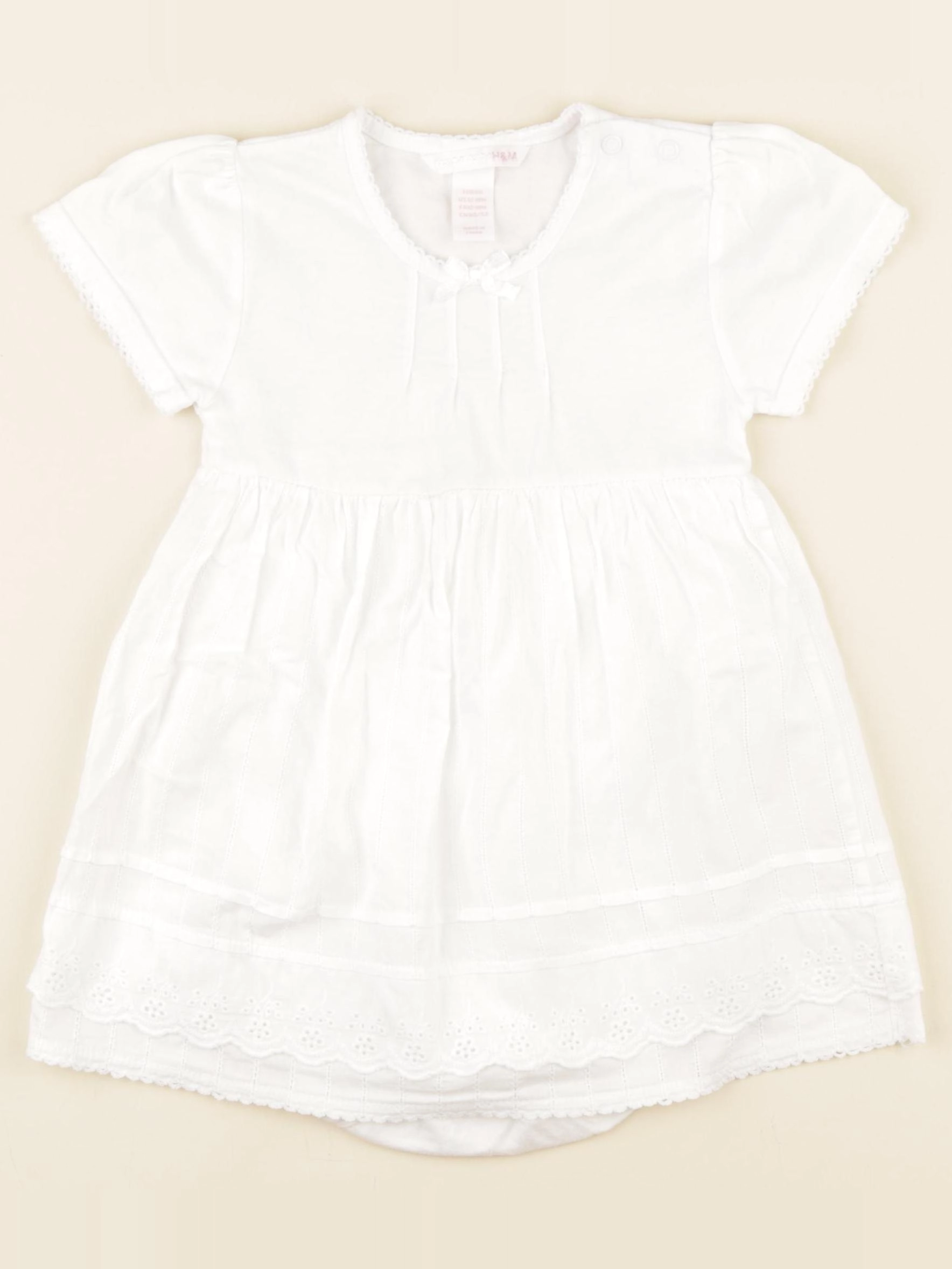 H&M - robe blanc - 12/18 mois