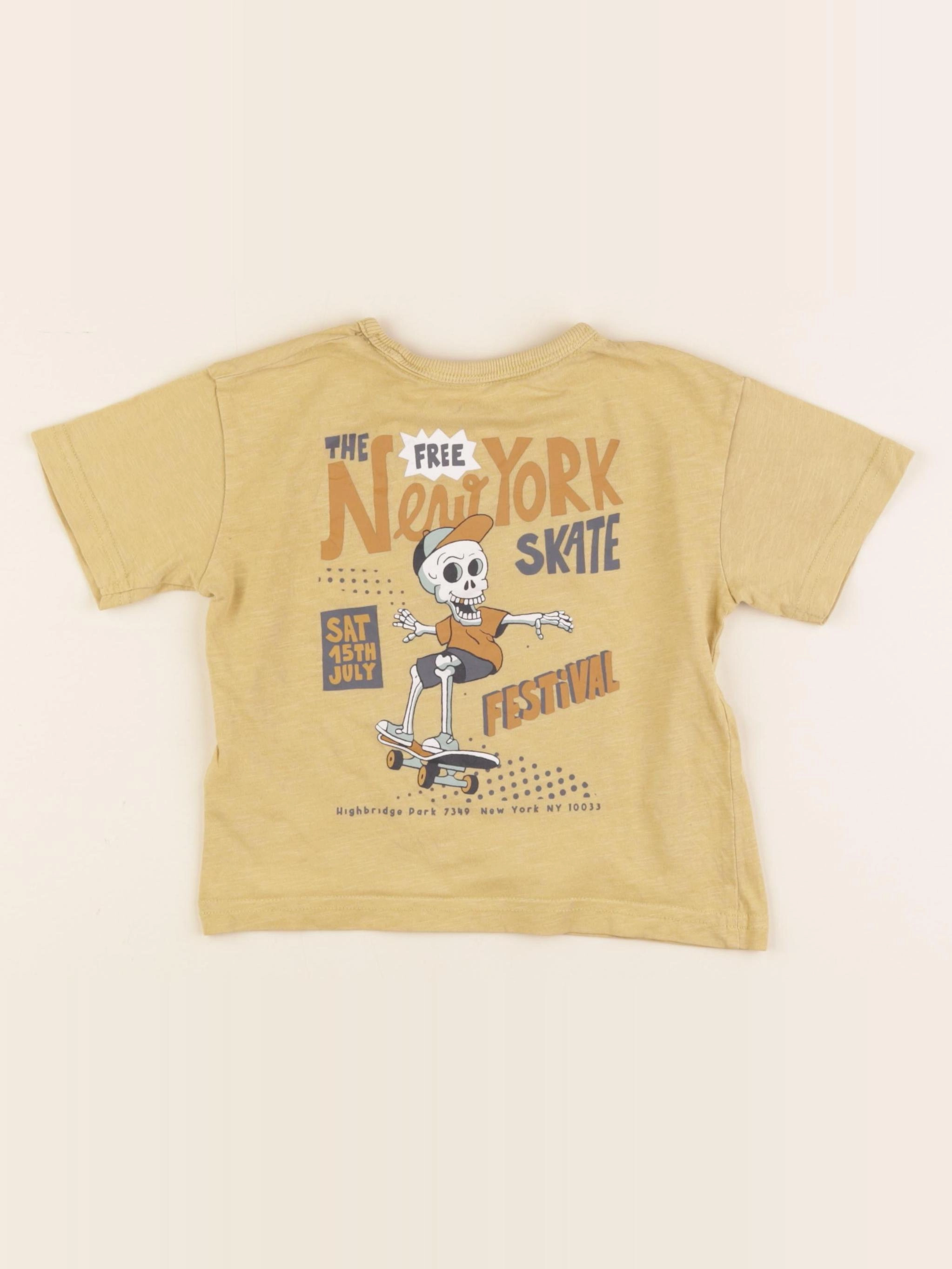 Vertbaudet - tee-shirt jaune - 2 ans