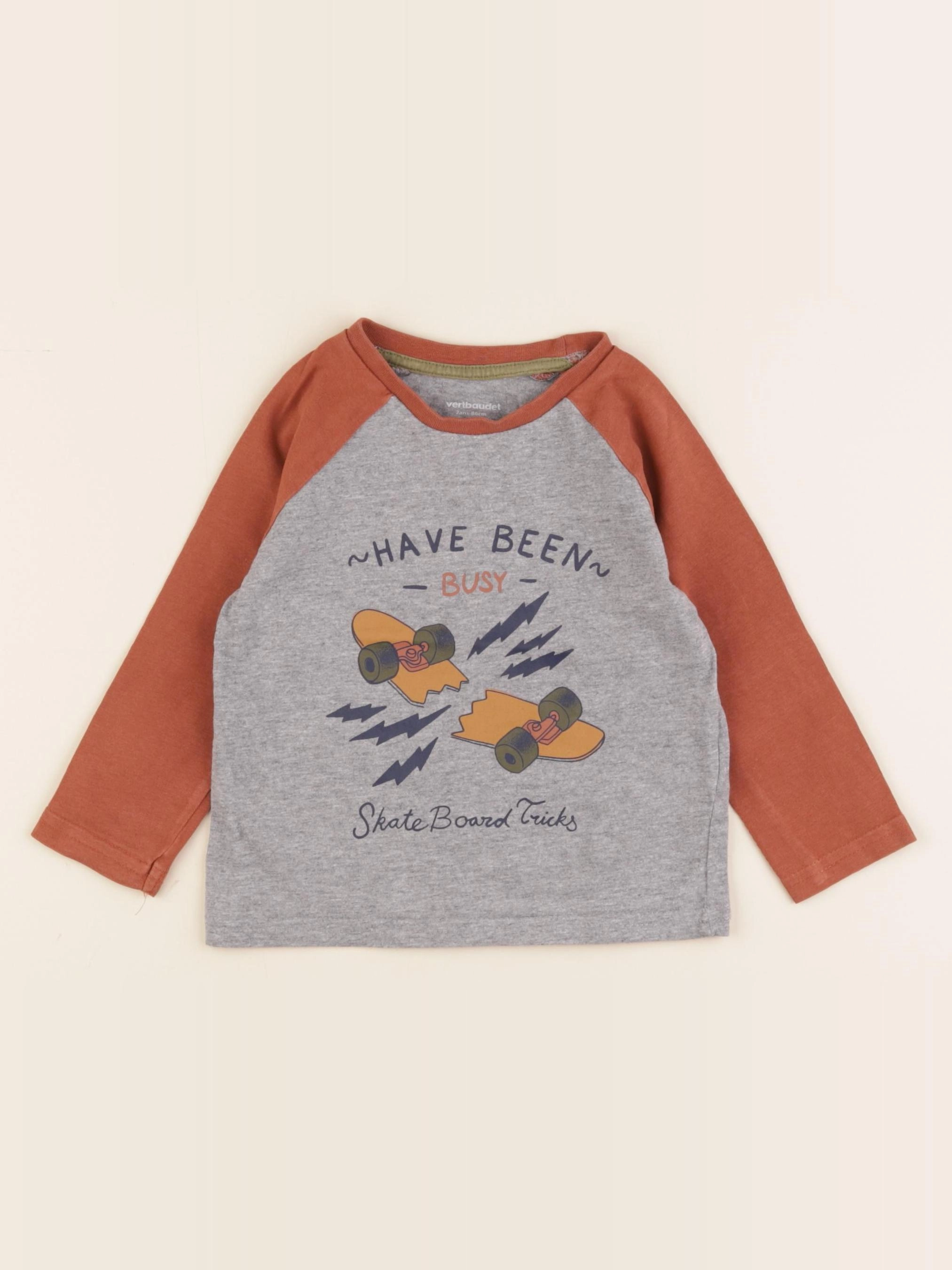 Vertbaudet - tee-shirt gris - 2 ans