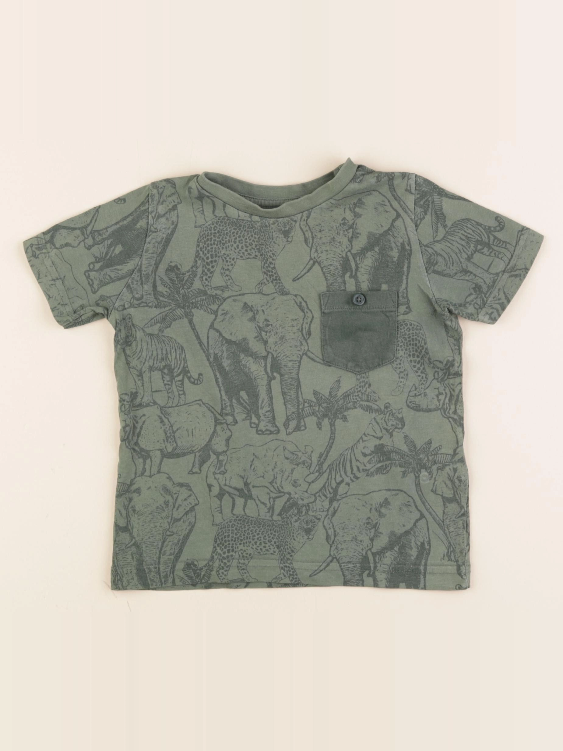 Vertbaudet - tee-shirt vert - 2 ans