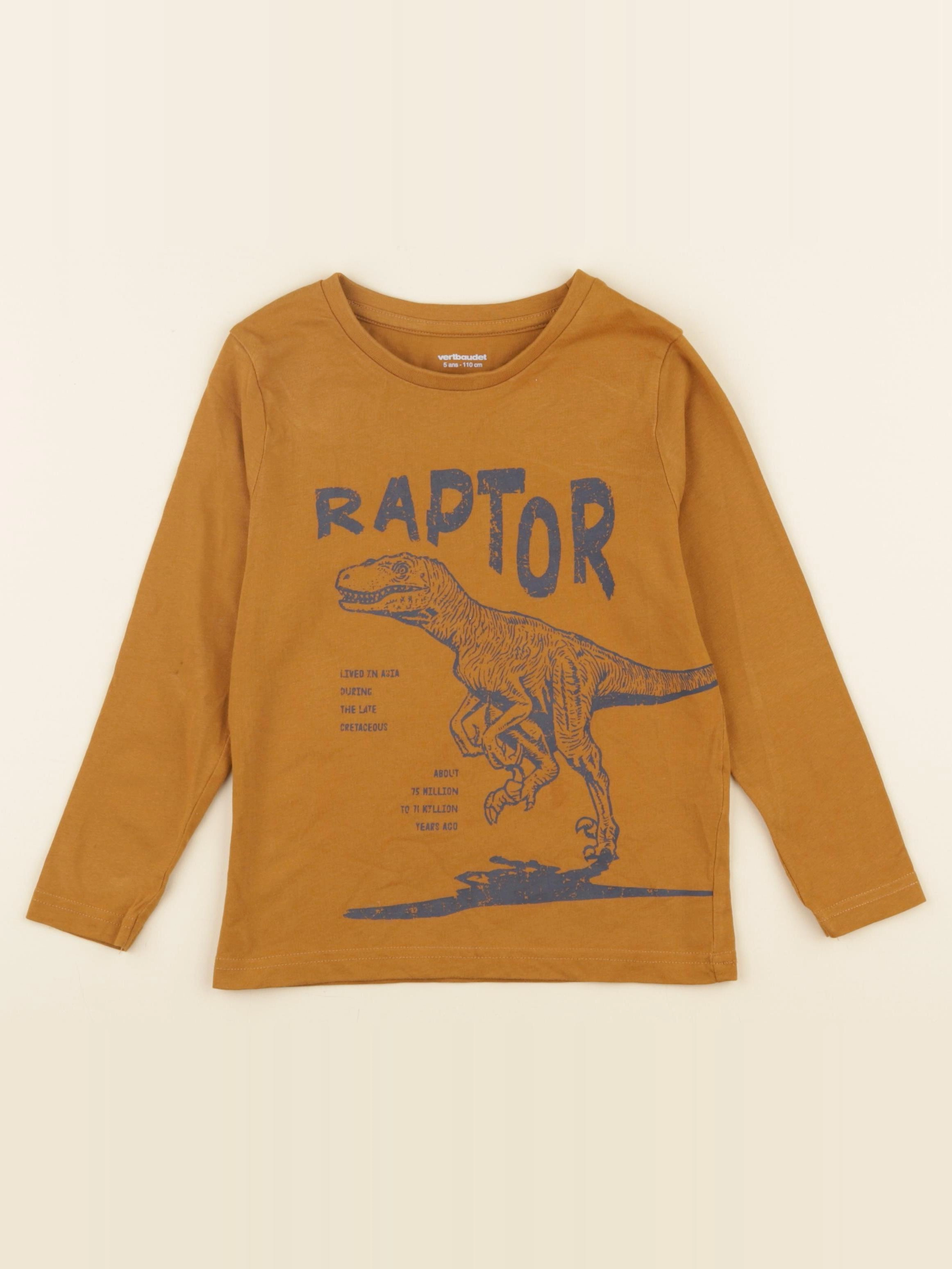 Vertbaudet - tee-shirt marron - 5 ans