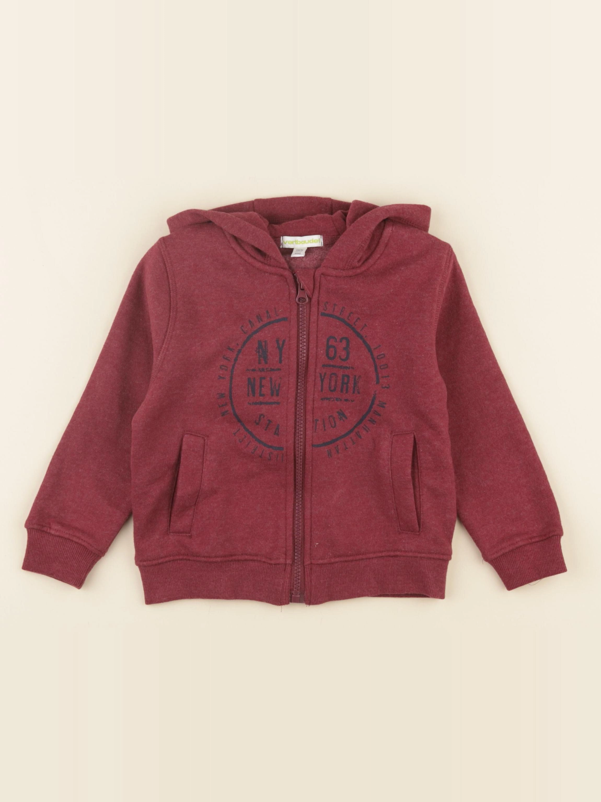 Vertbaudet - gilet rouge - 4 ans