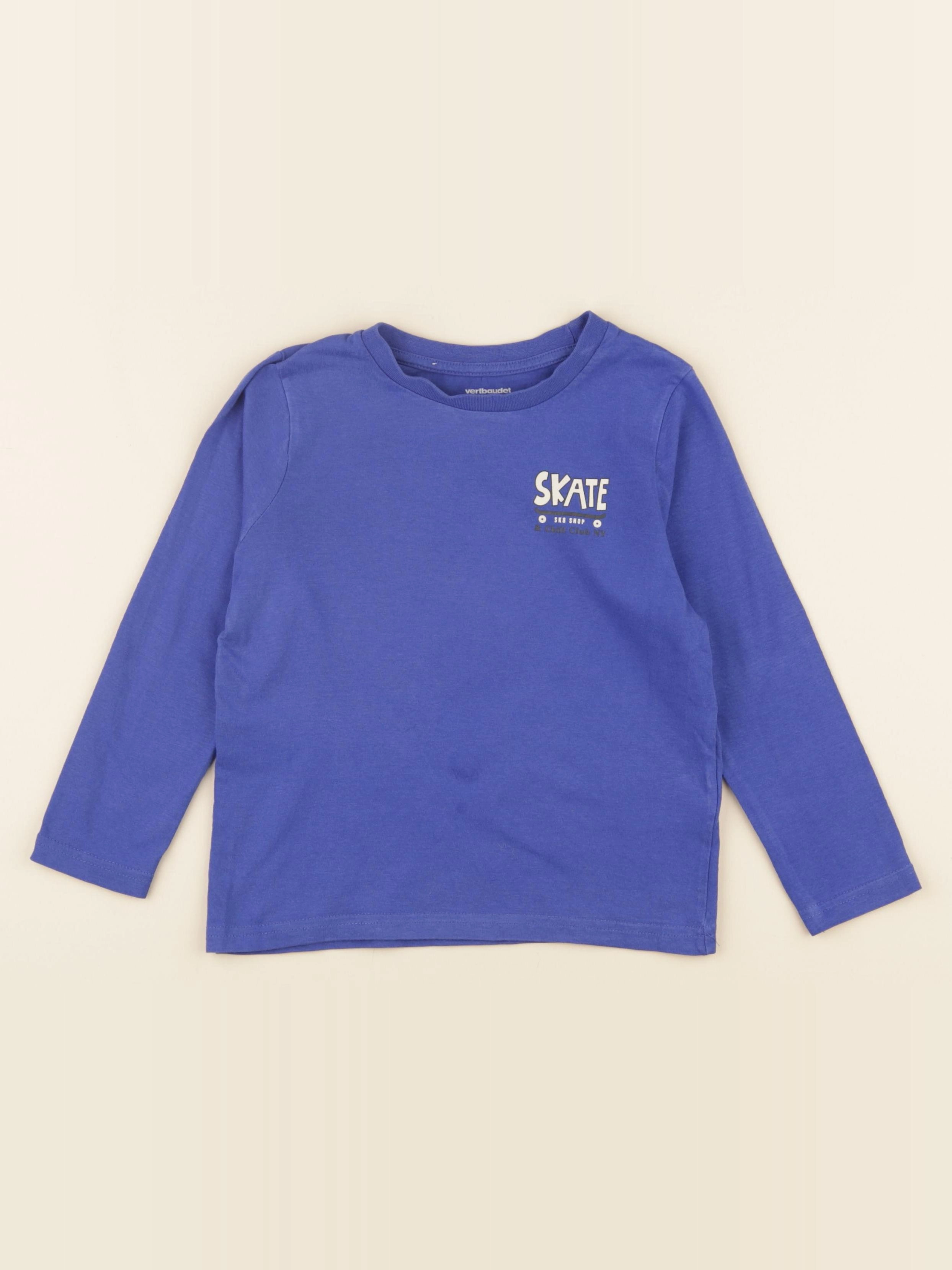 Vertbaudet - tee-shirt bleu - 5 ans