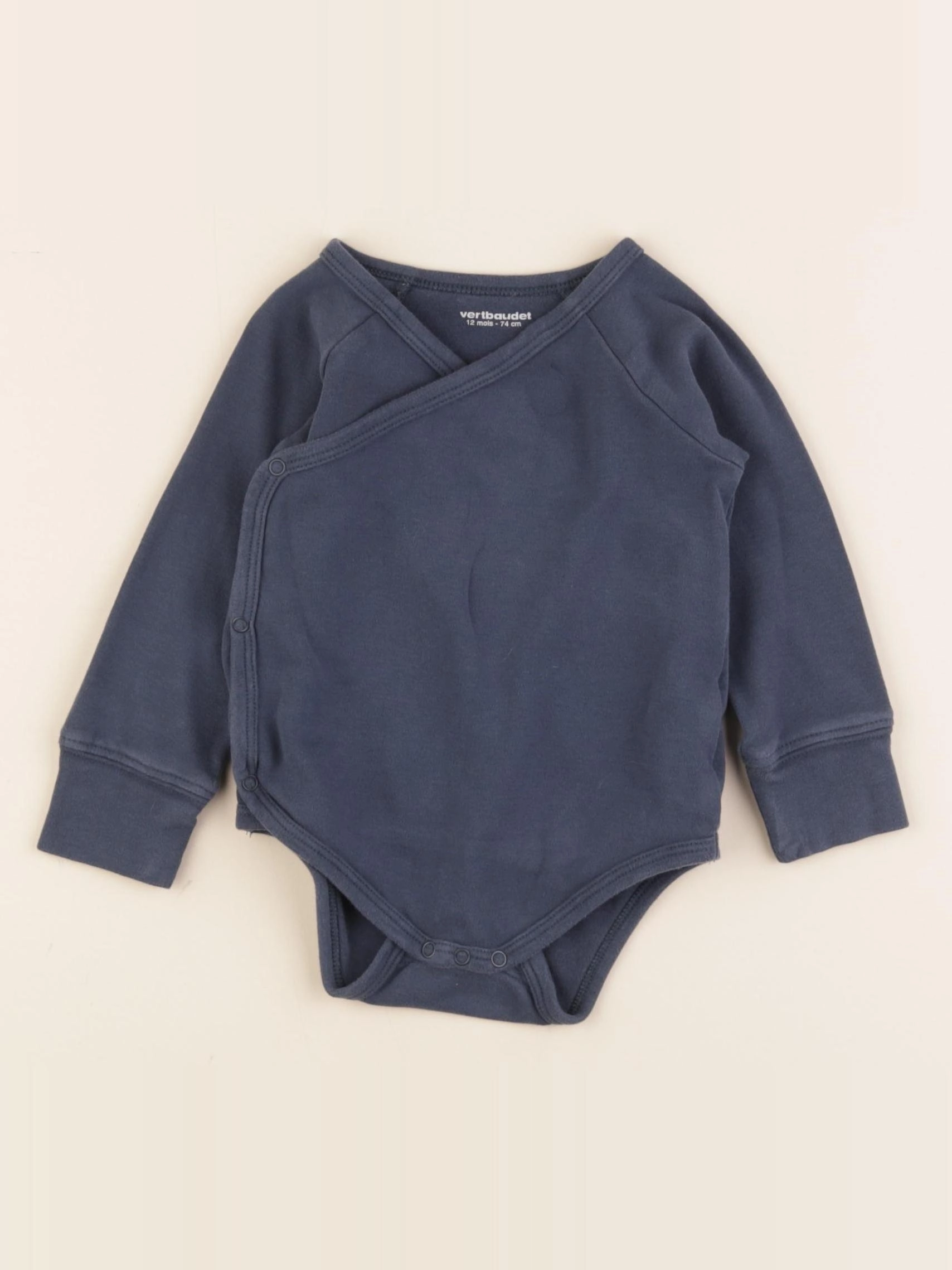 Vertbaudet - body bleu - 12 mois