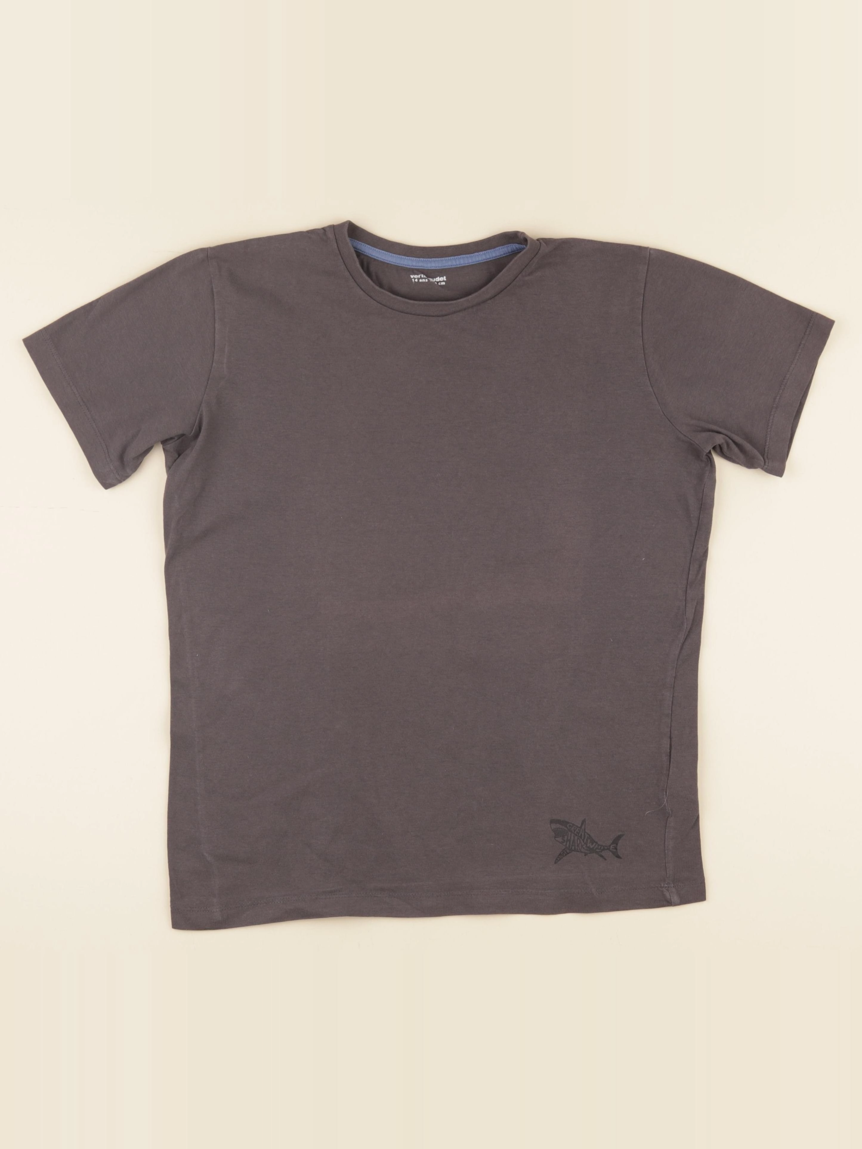Vertbaudet - tee-shirt gris - 14 ans