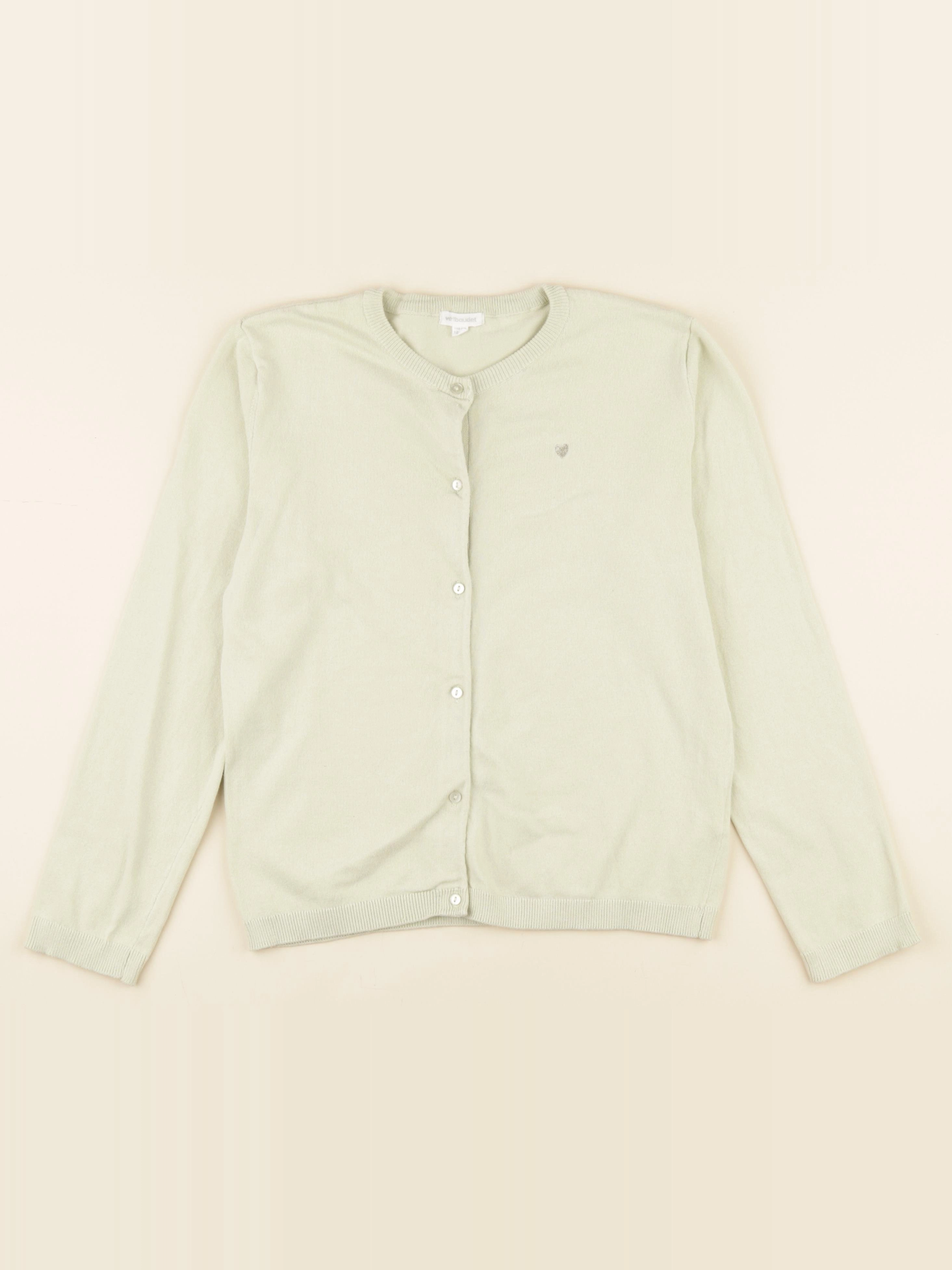 Vertbaudet - gilet vert - 12 ans